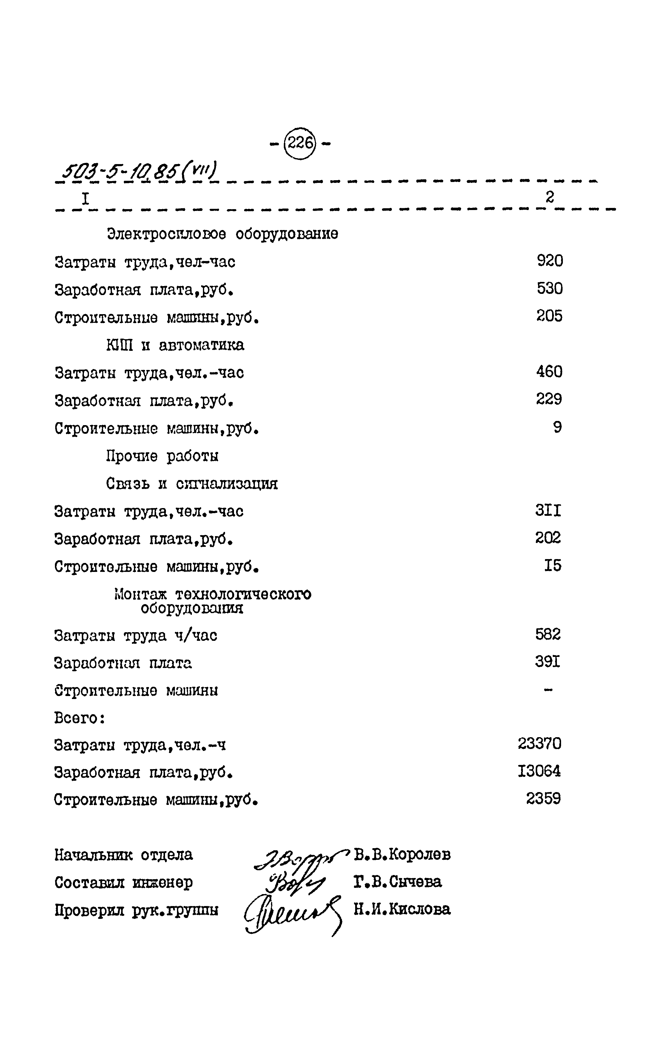 Типовой проект 503-5-10.85