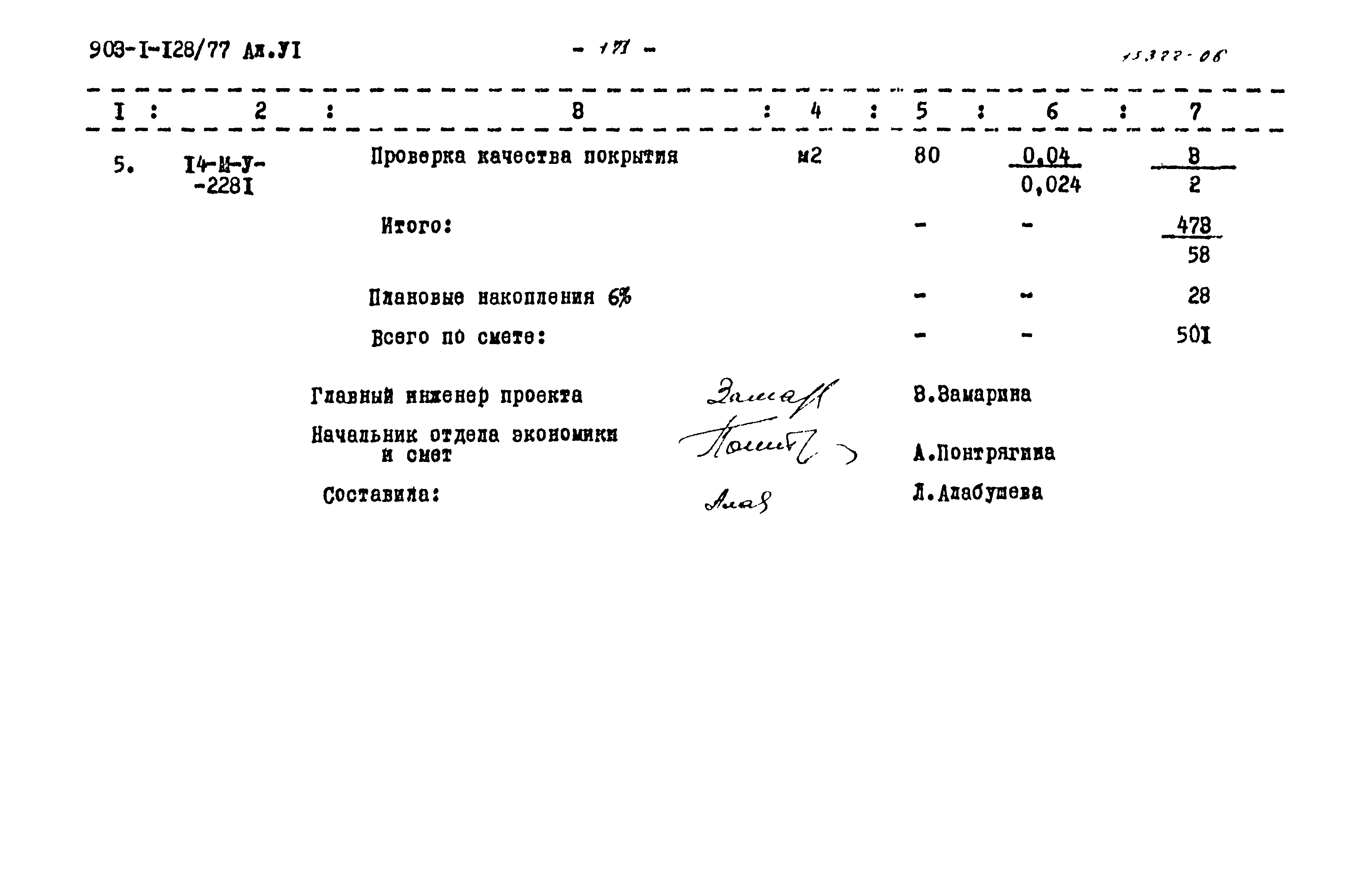 Типовой проект 903-1-128/77