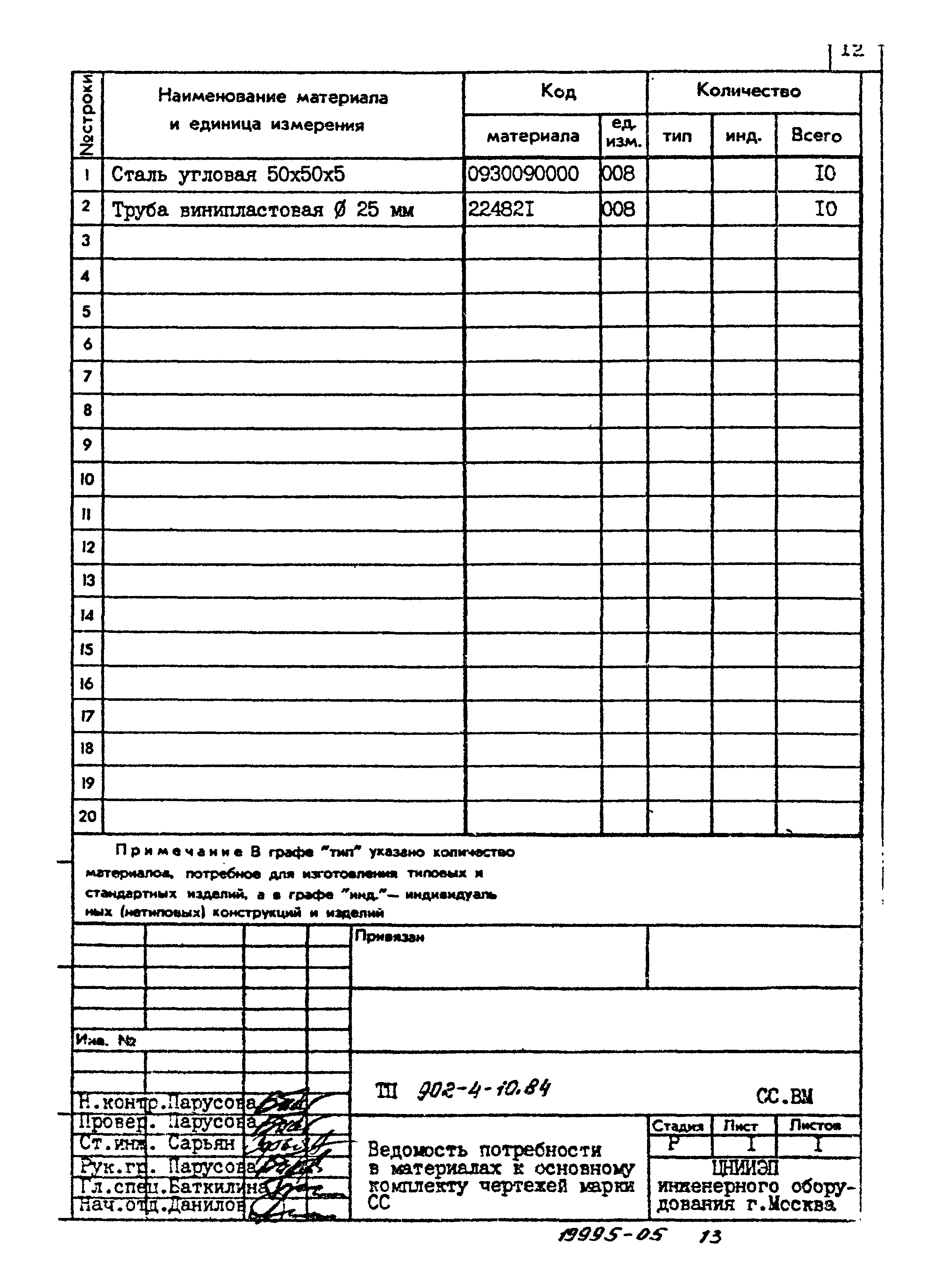 Типовой проект 902-4-10.84