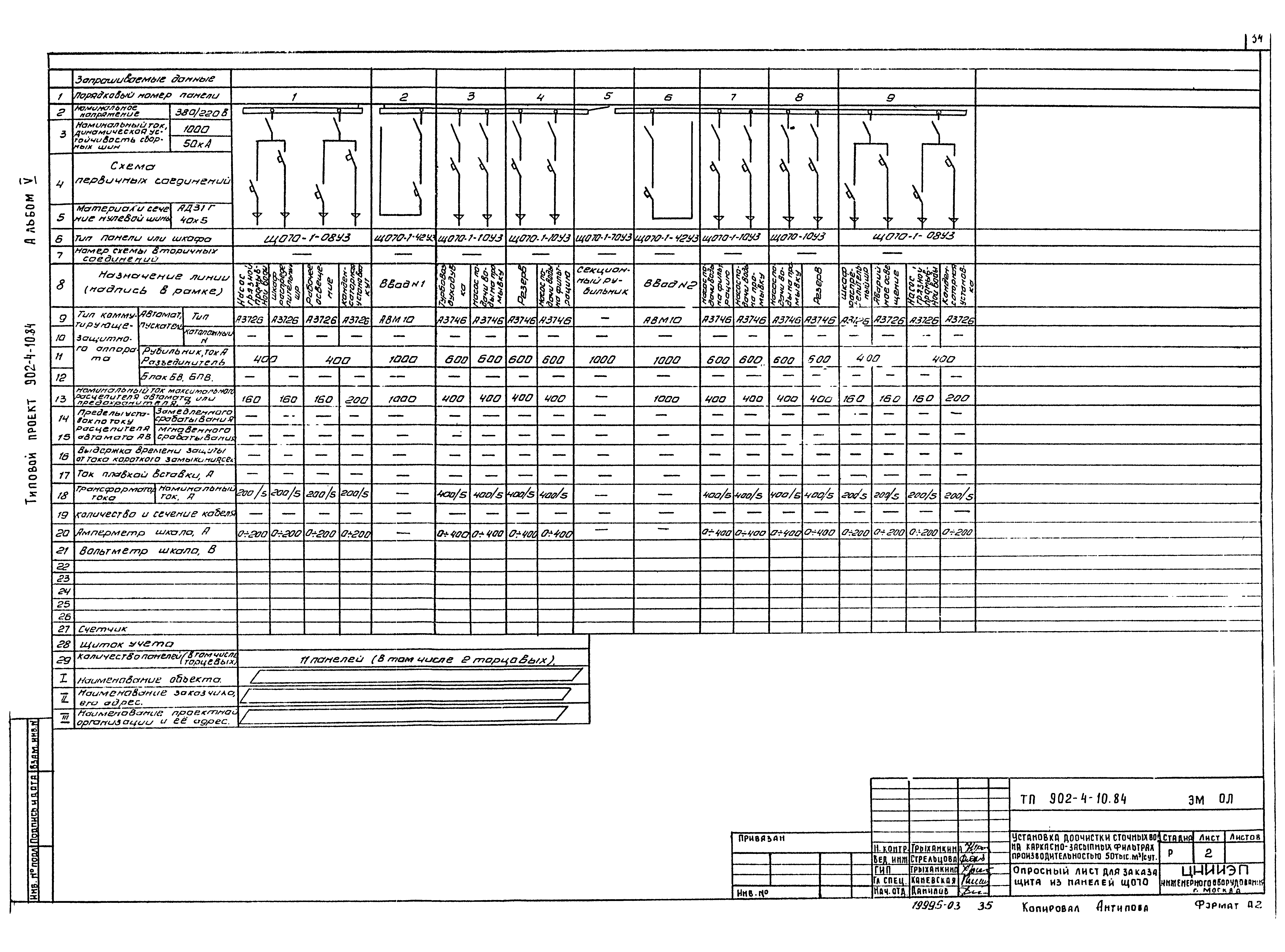 Типовой проект 902-4-10.84