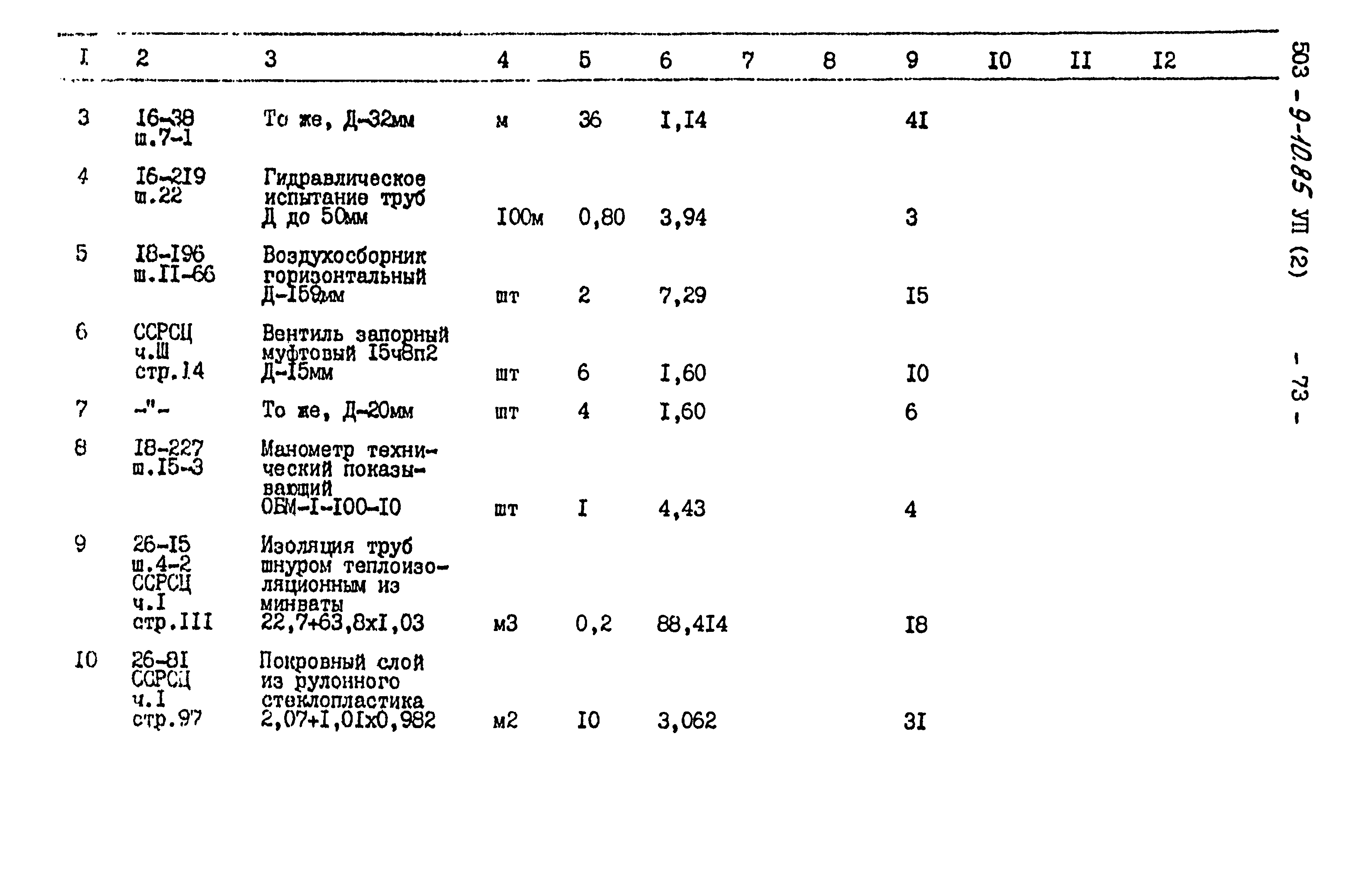 Типовой проект 503-9-10.85