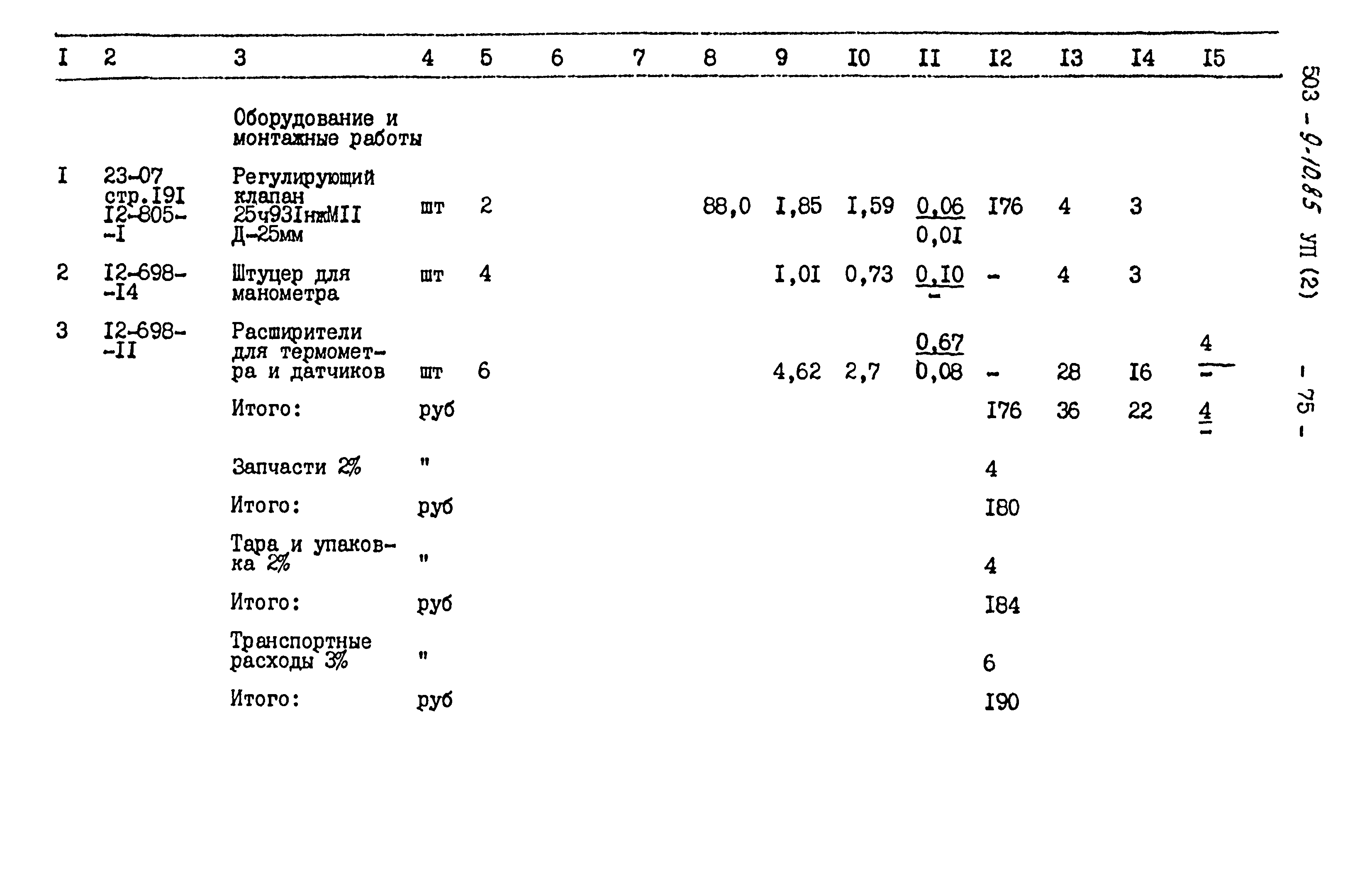 Типовой проект 503-9-10.85