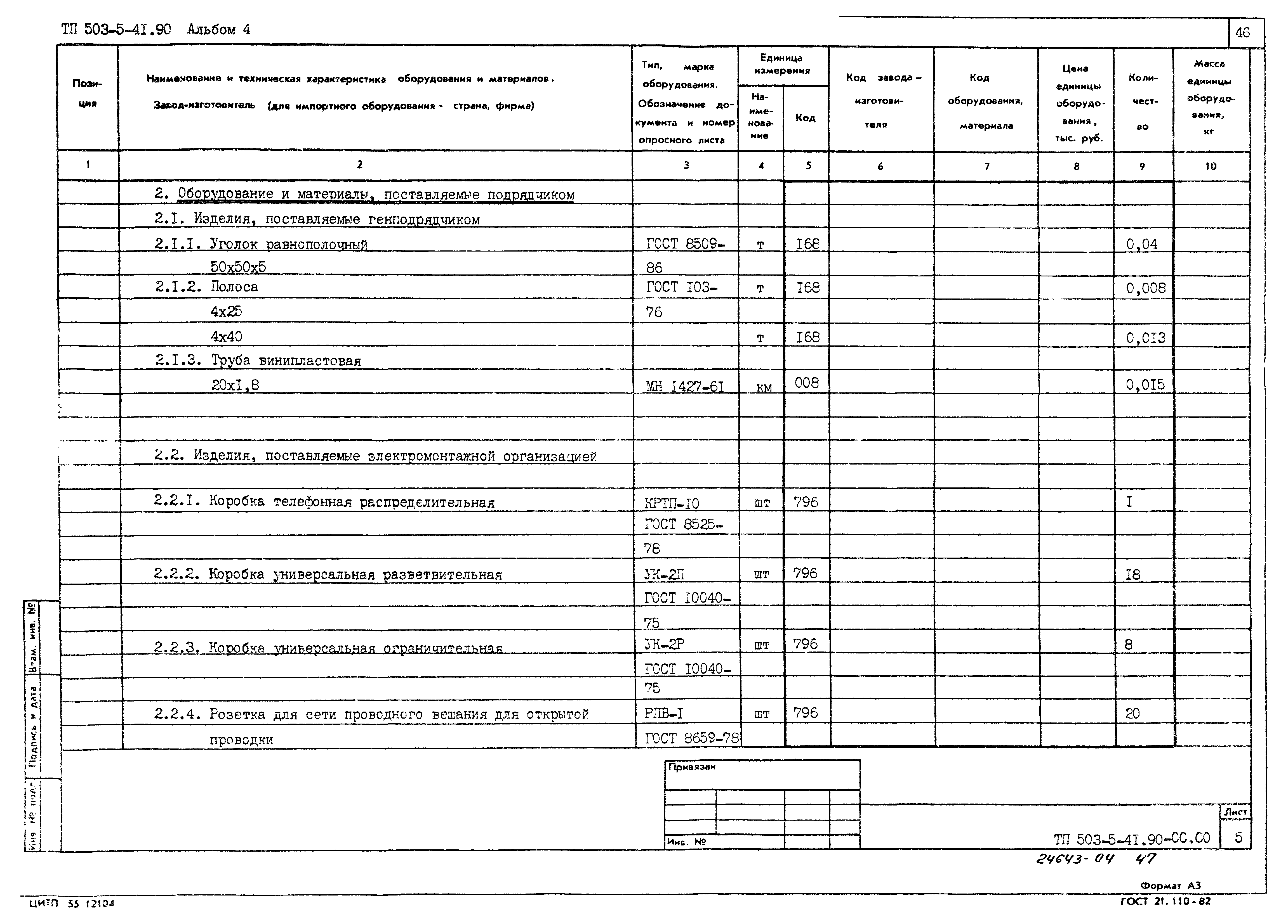Типовой проект 503-5-41.90
