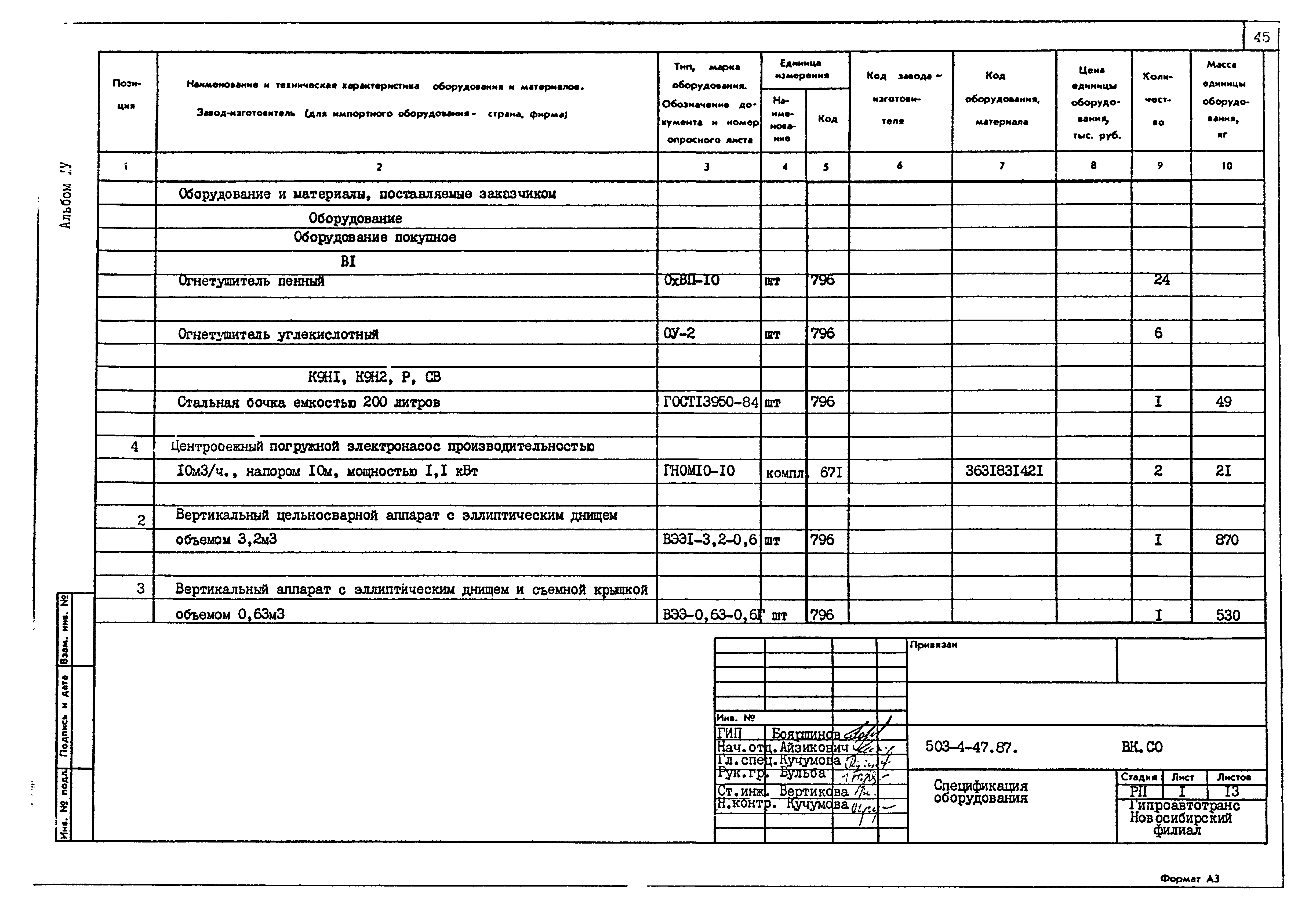 Типовой проект 503-4-47.87