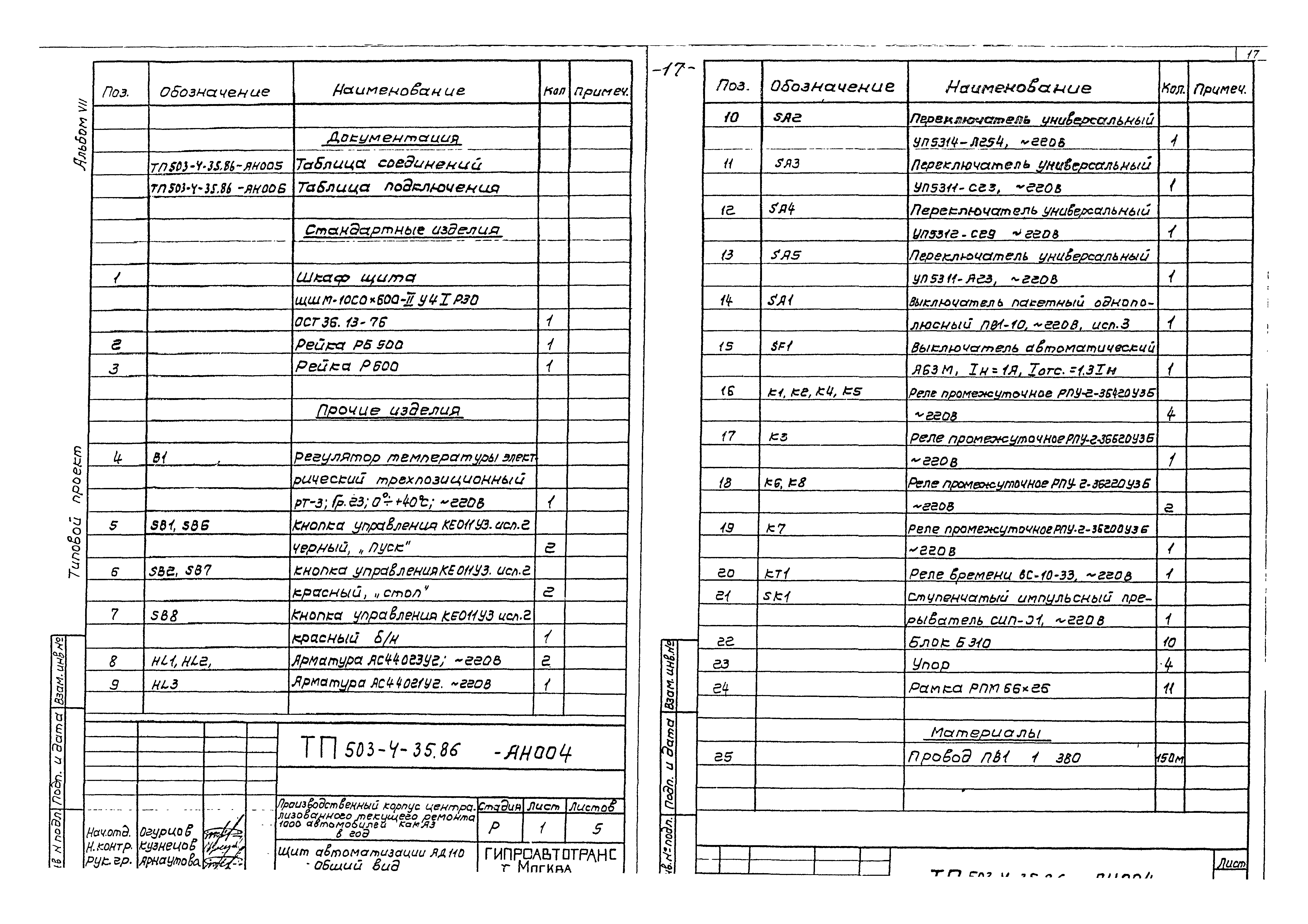Типовой проект 503-4-35.86