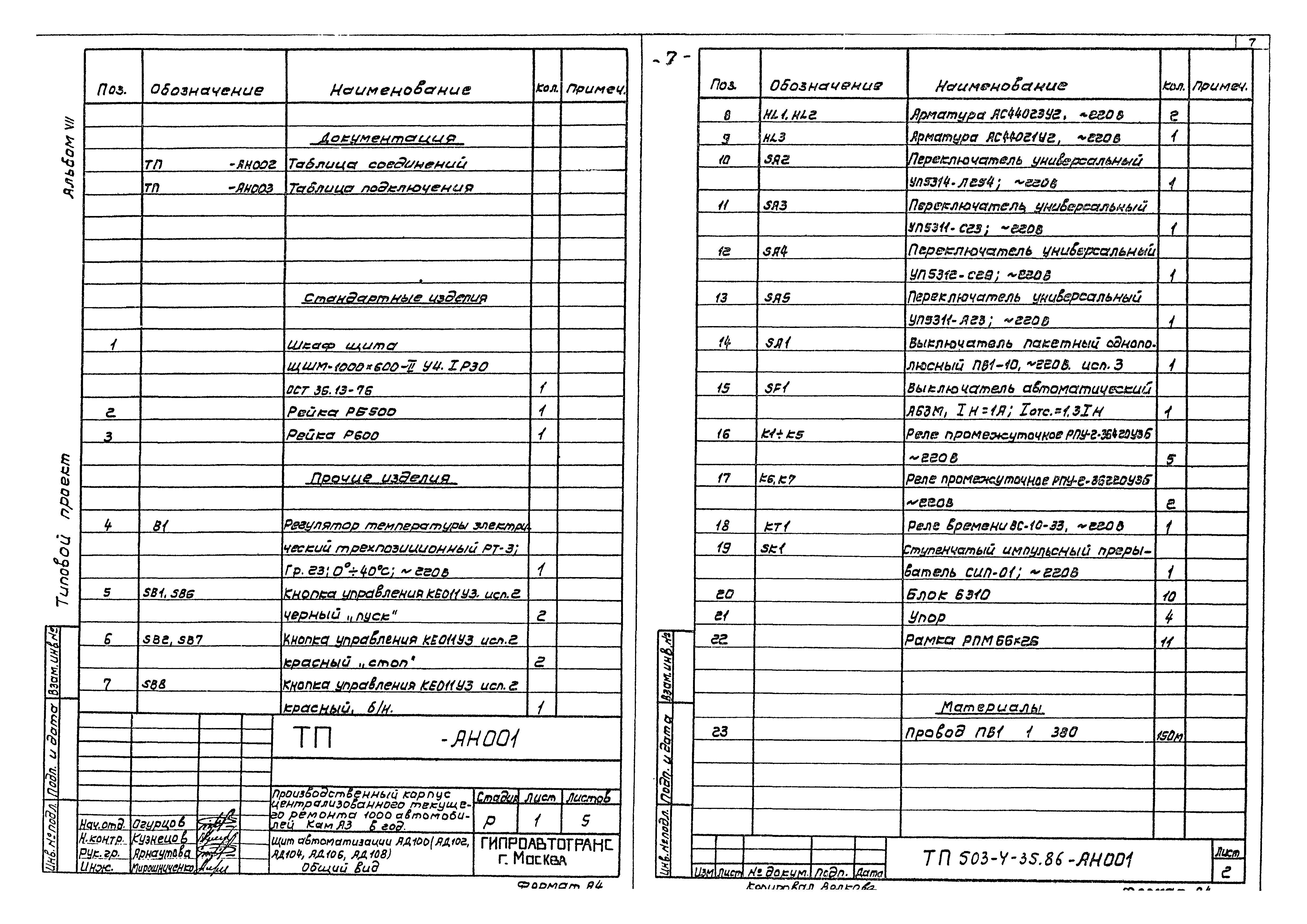 Типовой проект 503-4-35.86