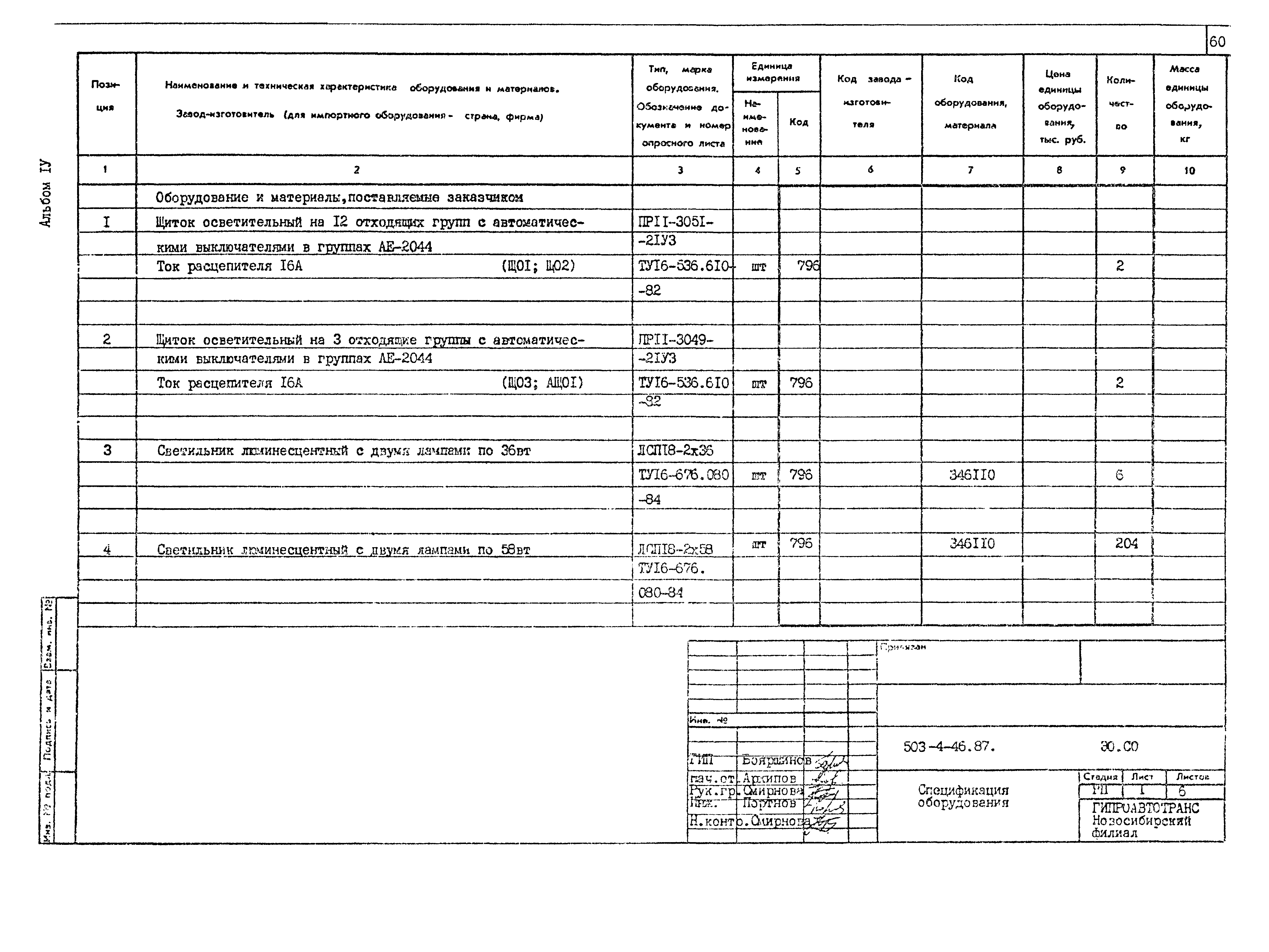 Типовой проект 503-4-46.87
