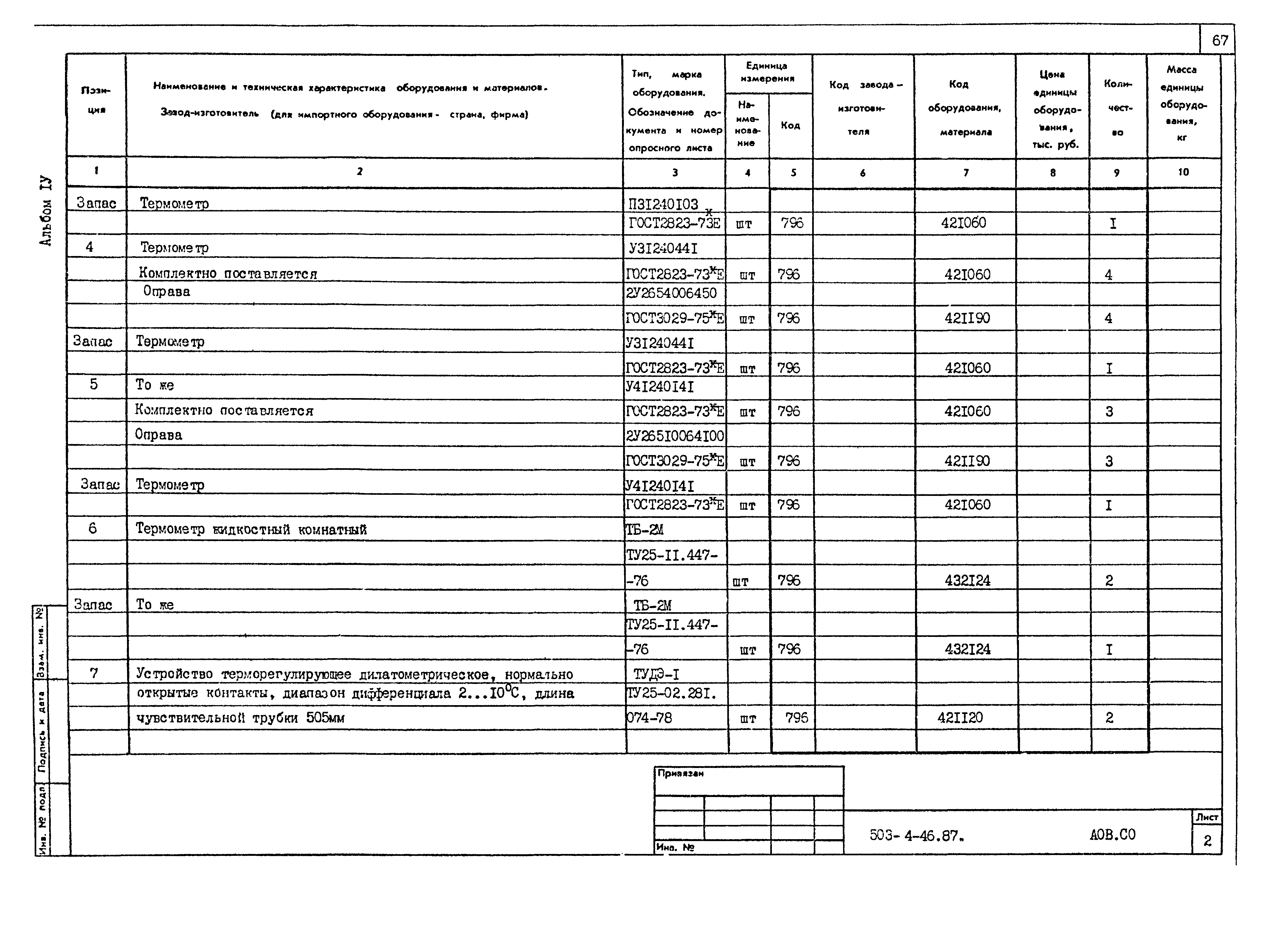 Типовой проект 503-4-46.87
