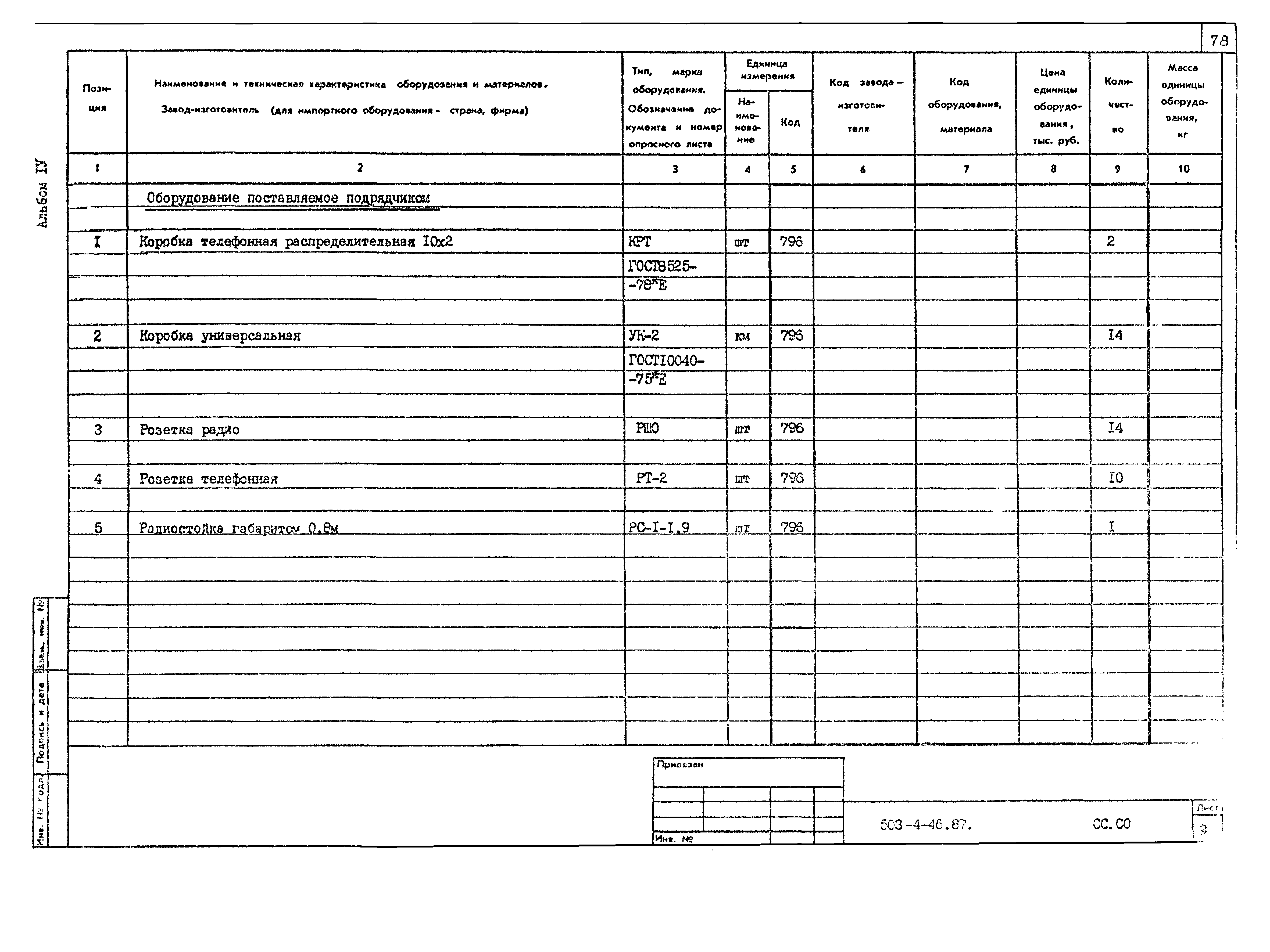 Типовой проект 503-4-46.87