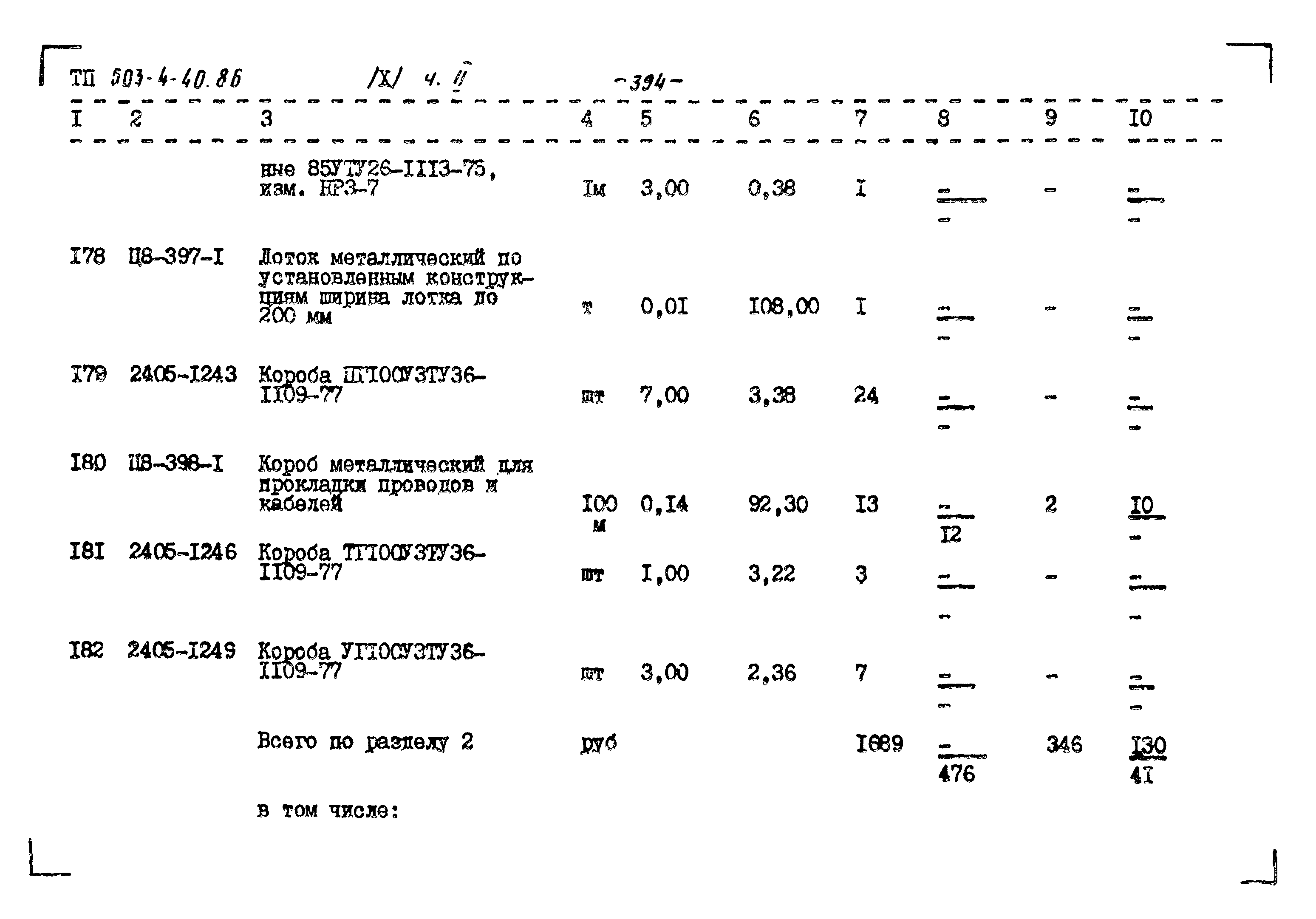 Типовой проект 503-4-40.86
