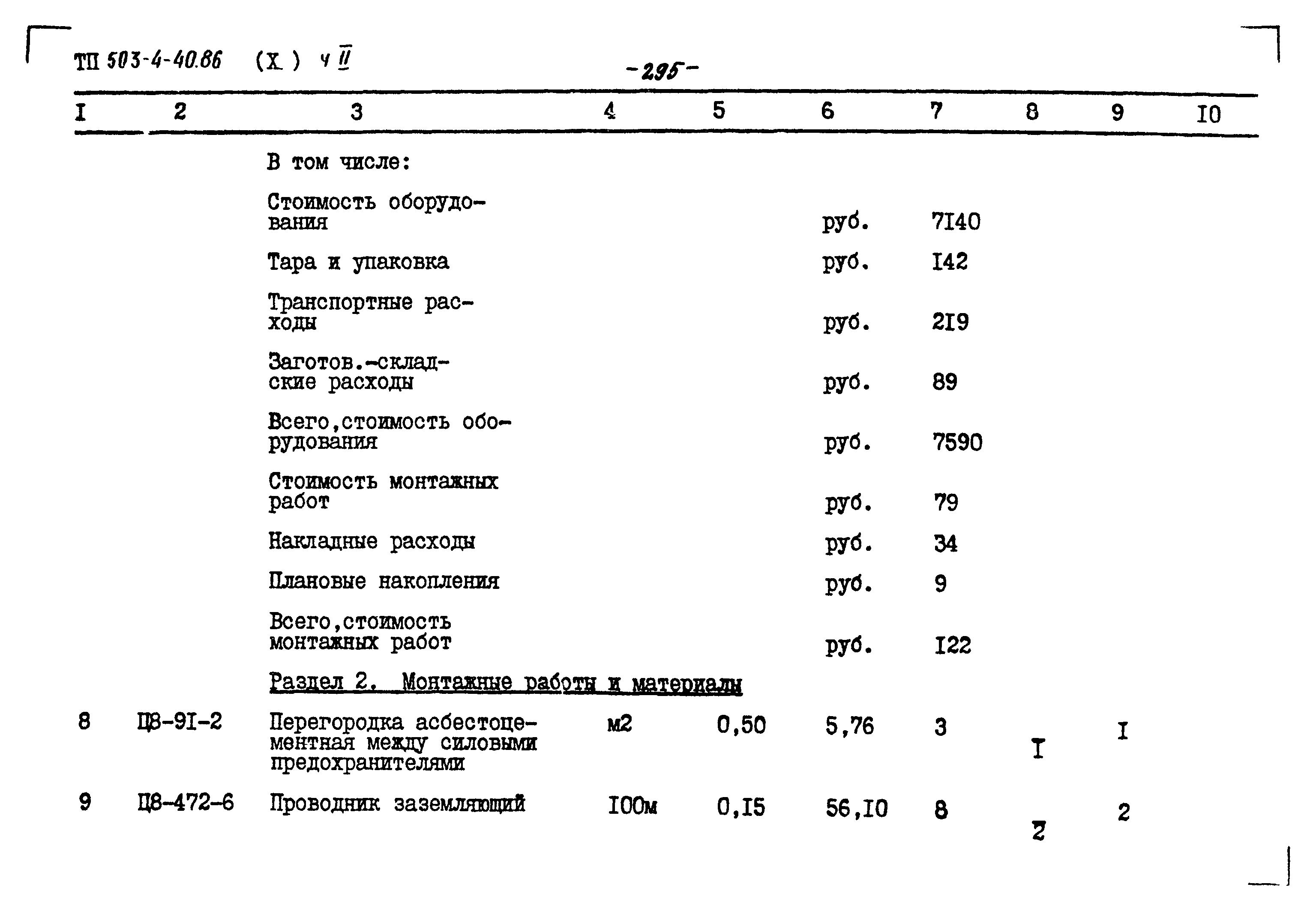 Типовой проект 503-4-40.86
