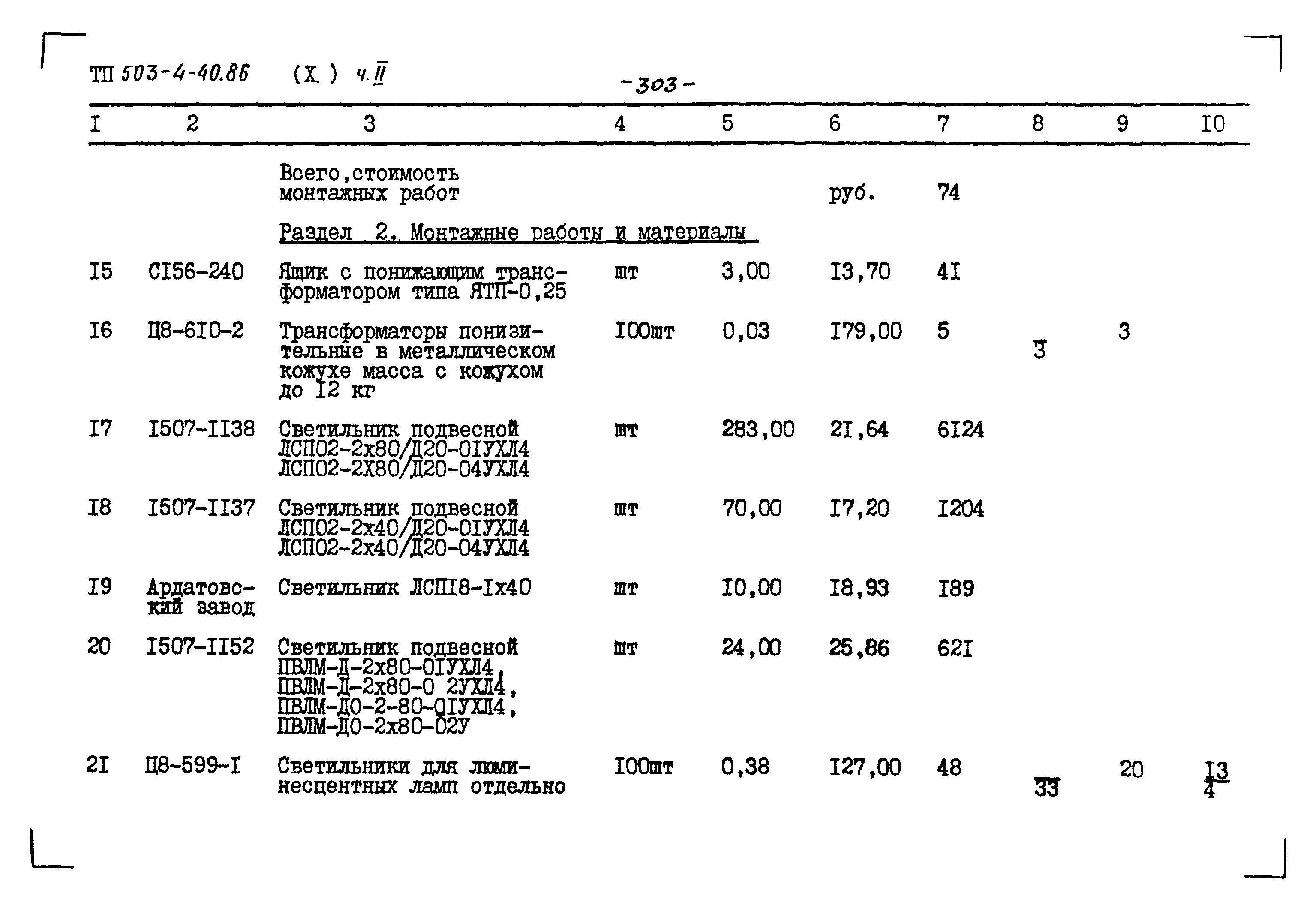 Типовой проект 503-4-40.86