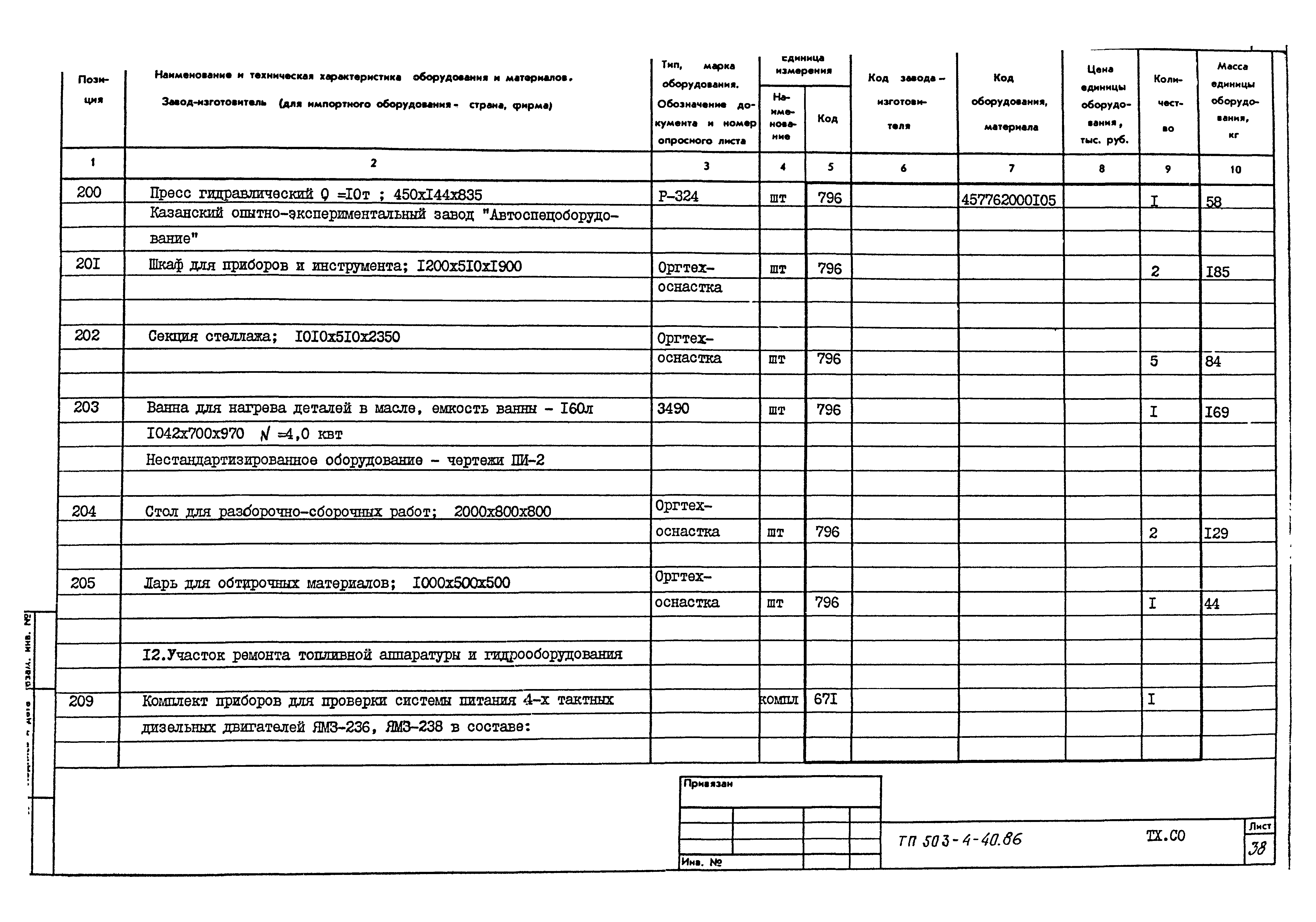 Типовой проект 503-4-40.86