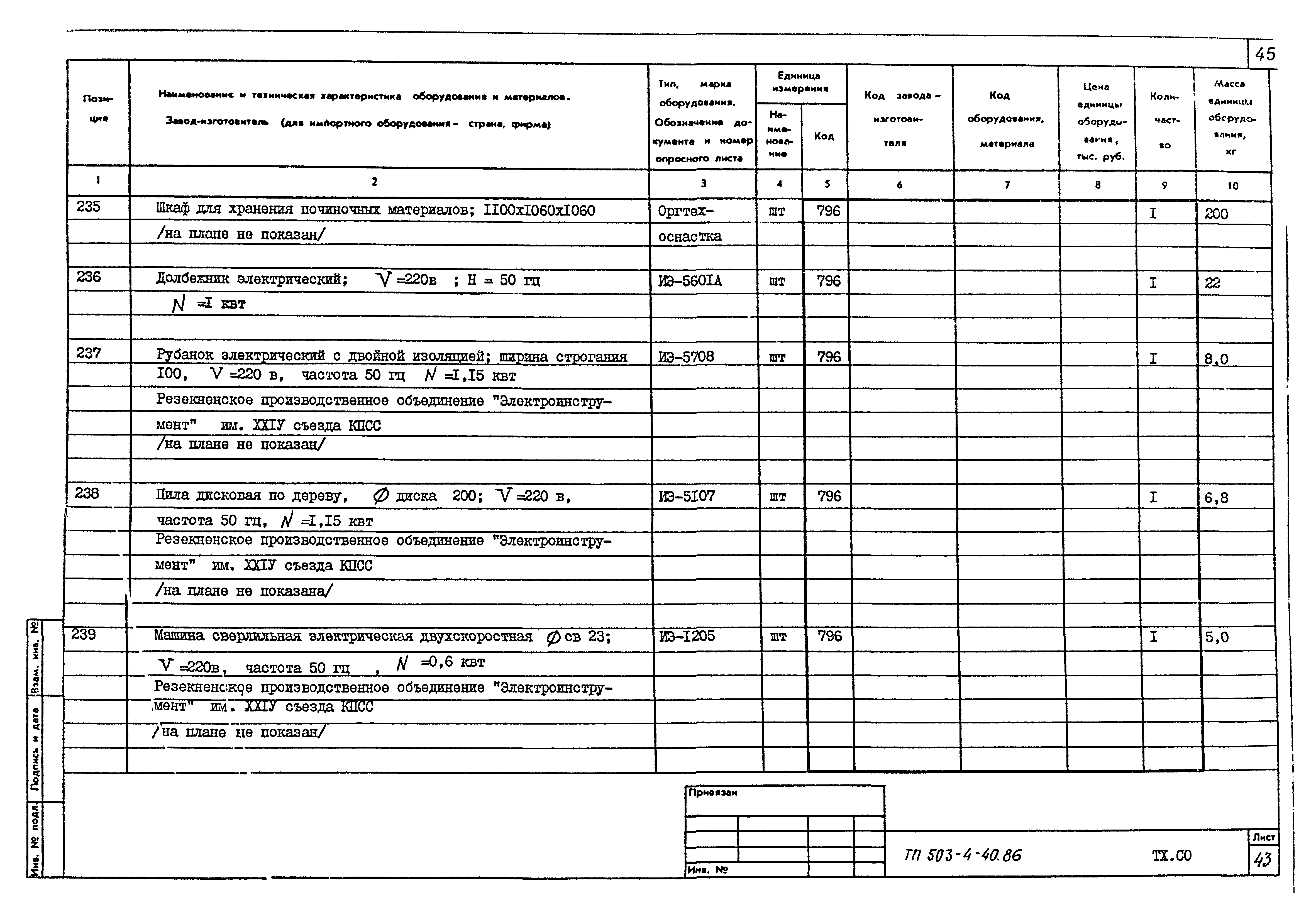 Типовой проект 503-4-40.86