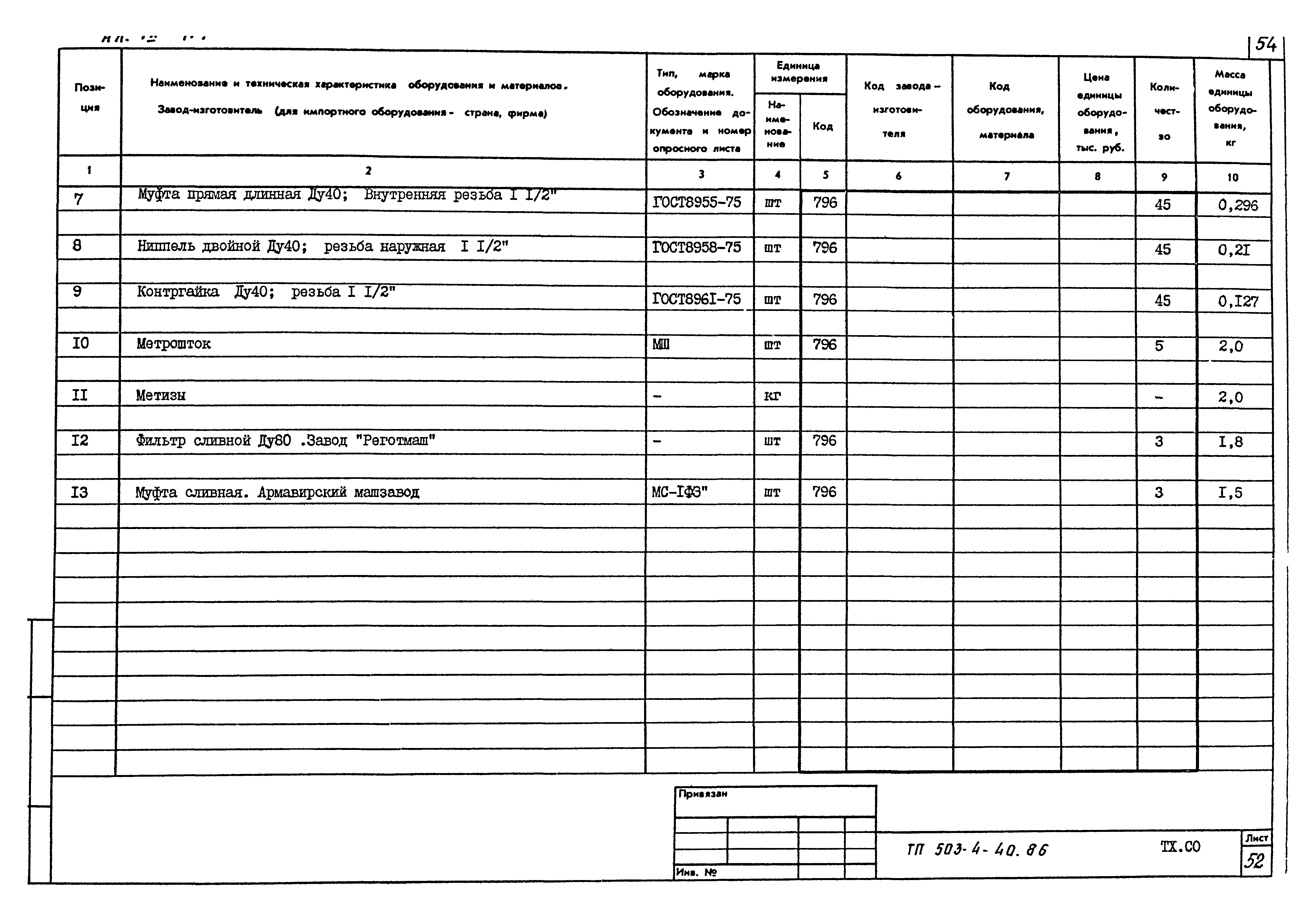 Типовой проект 503-4-40.86