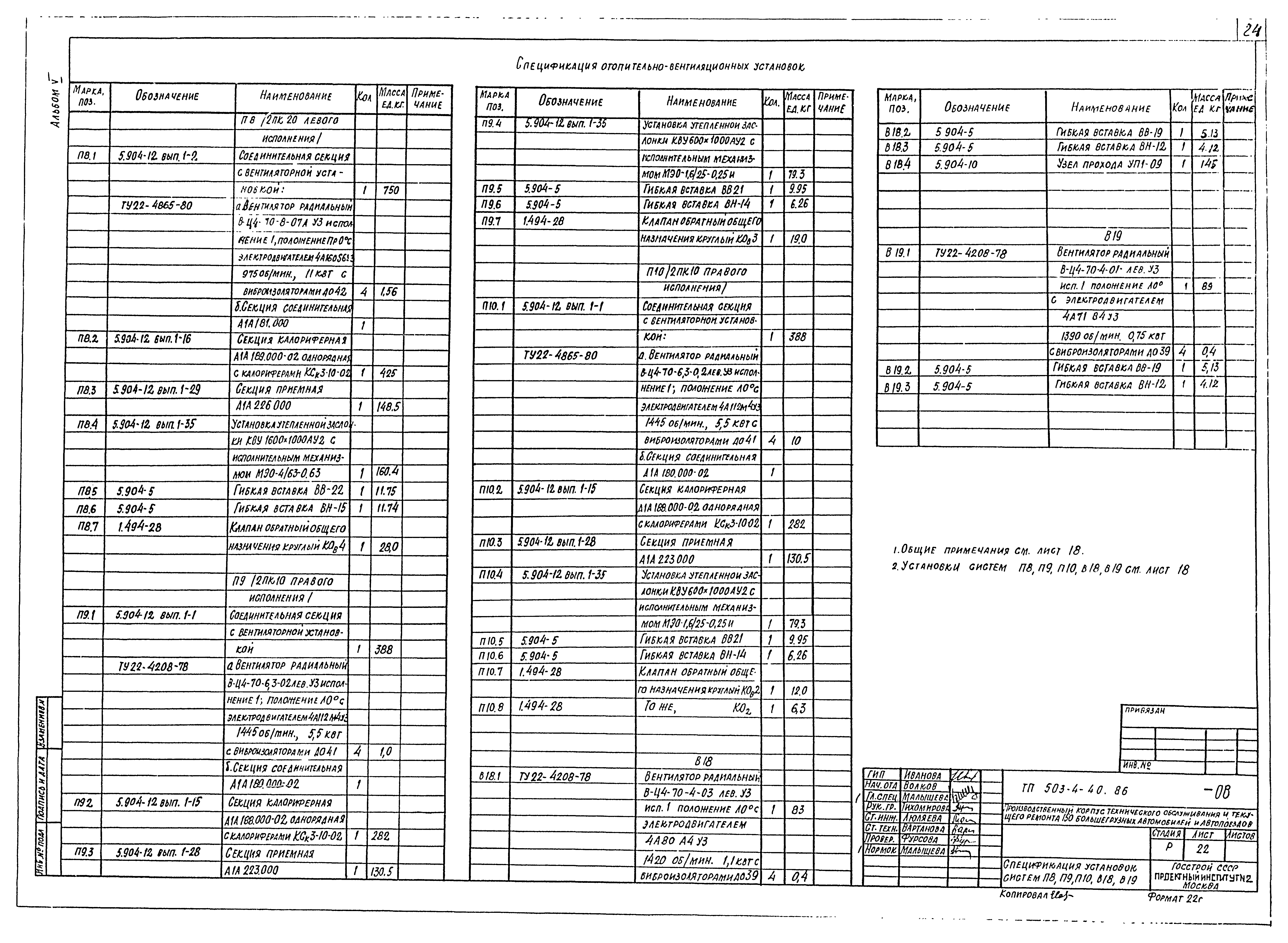 Типовой проект 503-4-40.86