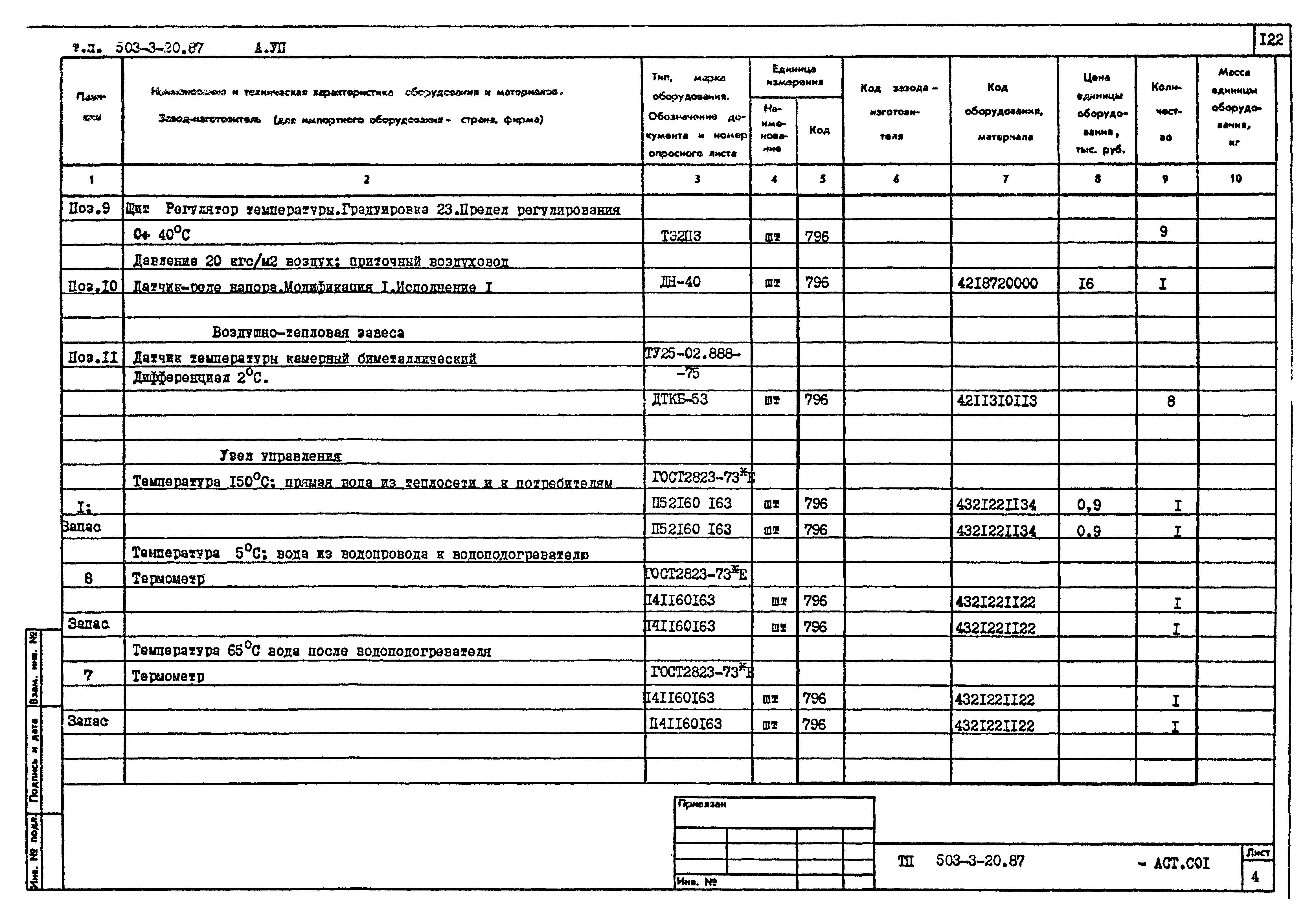 Типовой проект 503-3-20.87