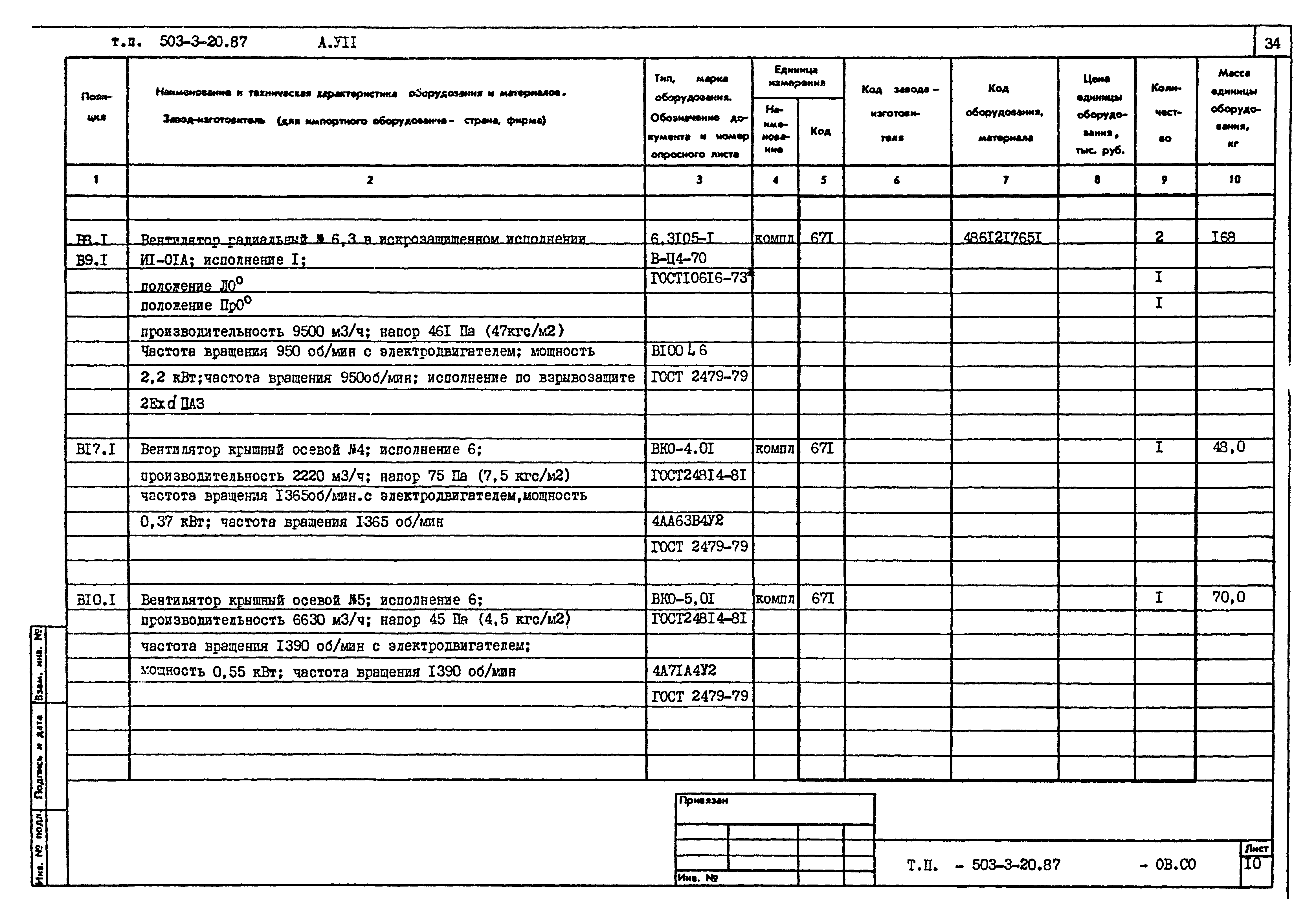 Типовой проект 503-3-20.87