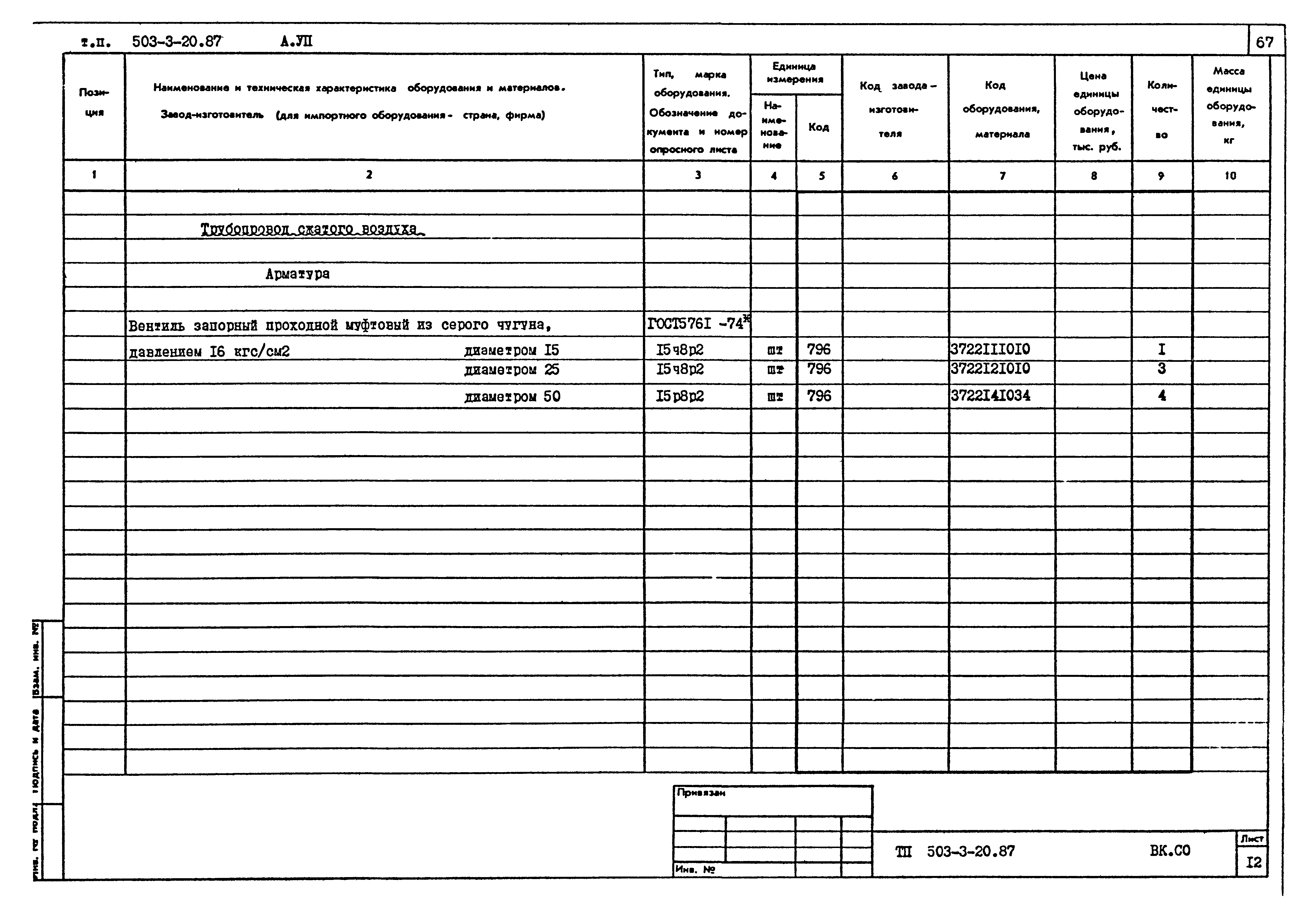 Типовой проект 503-3-20.87