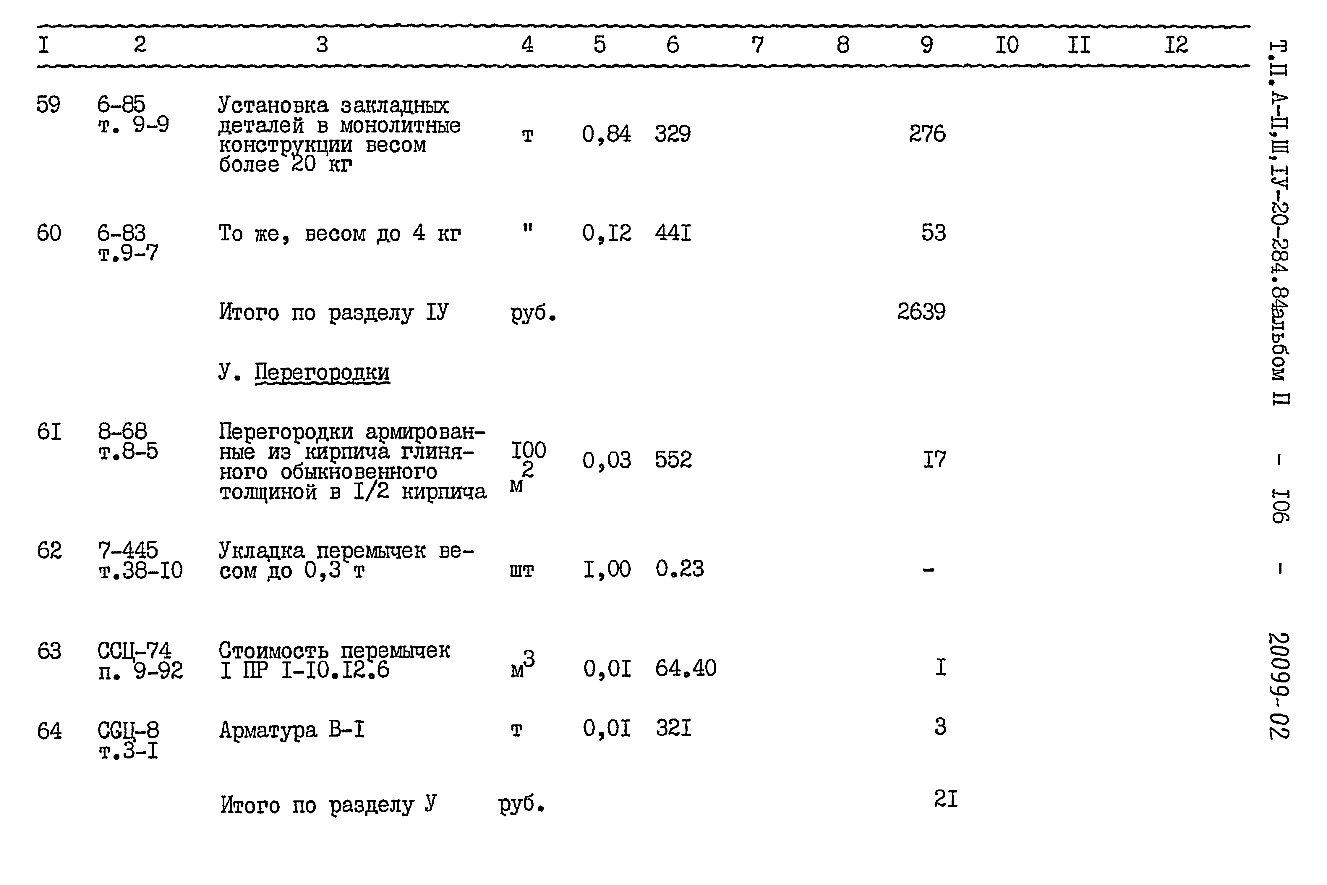 Типовой проект А-II,III,IV-20-284.84