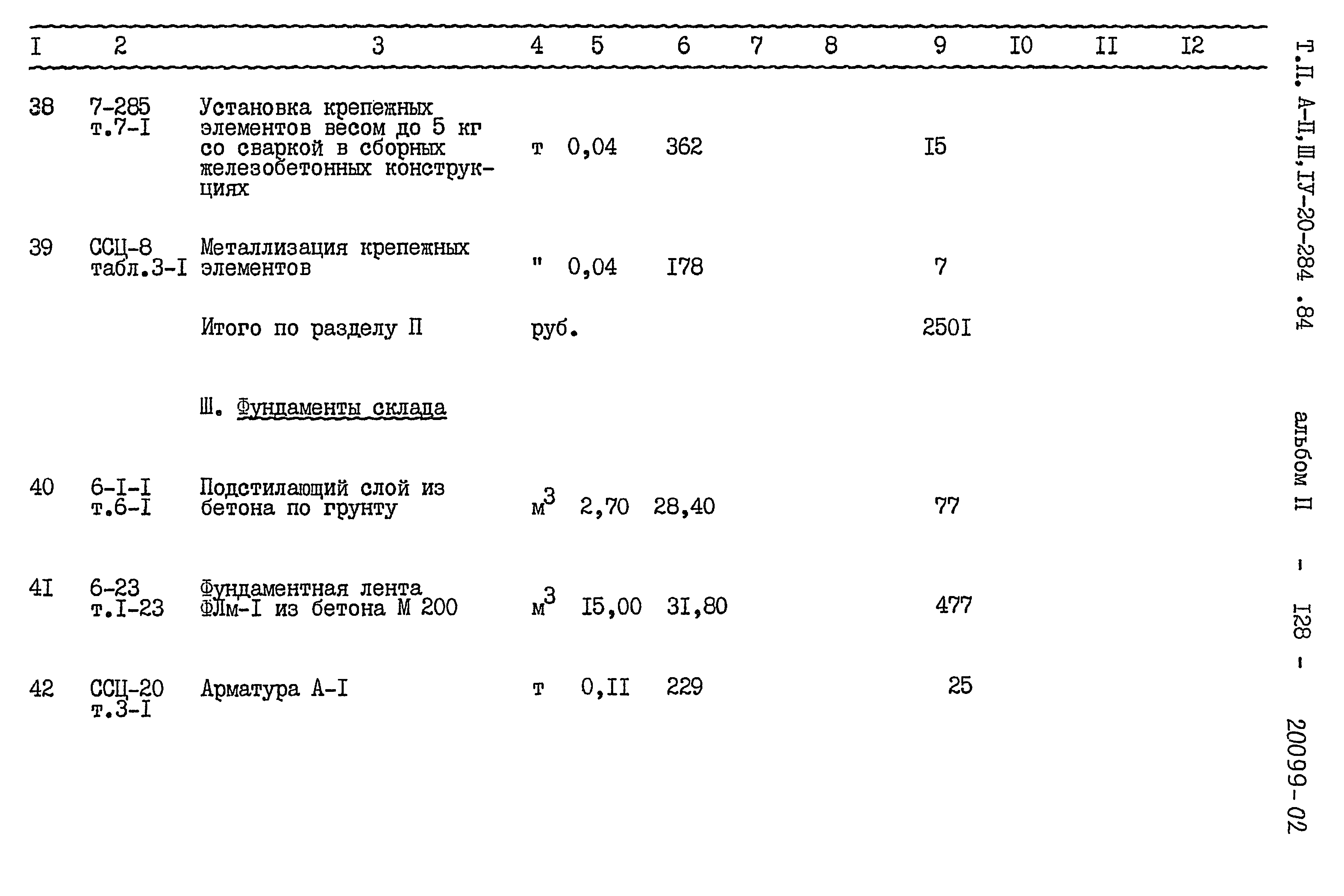 Типовой проект А-II,III,IV-20-284.84