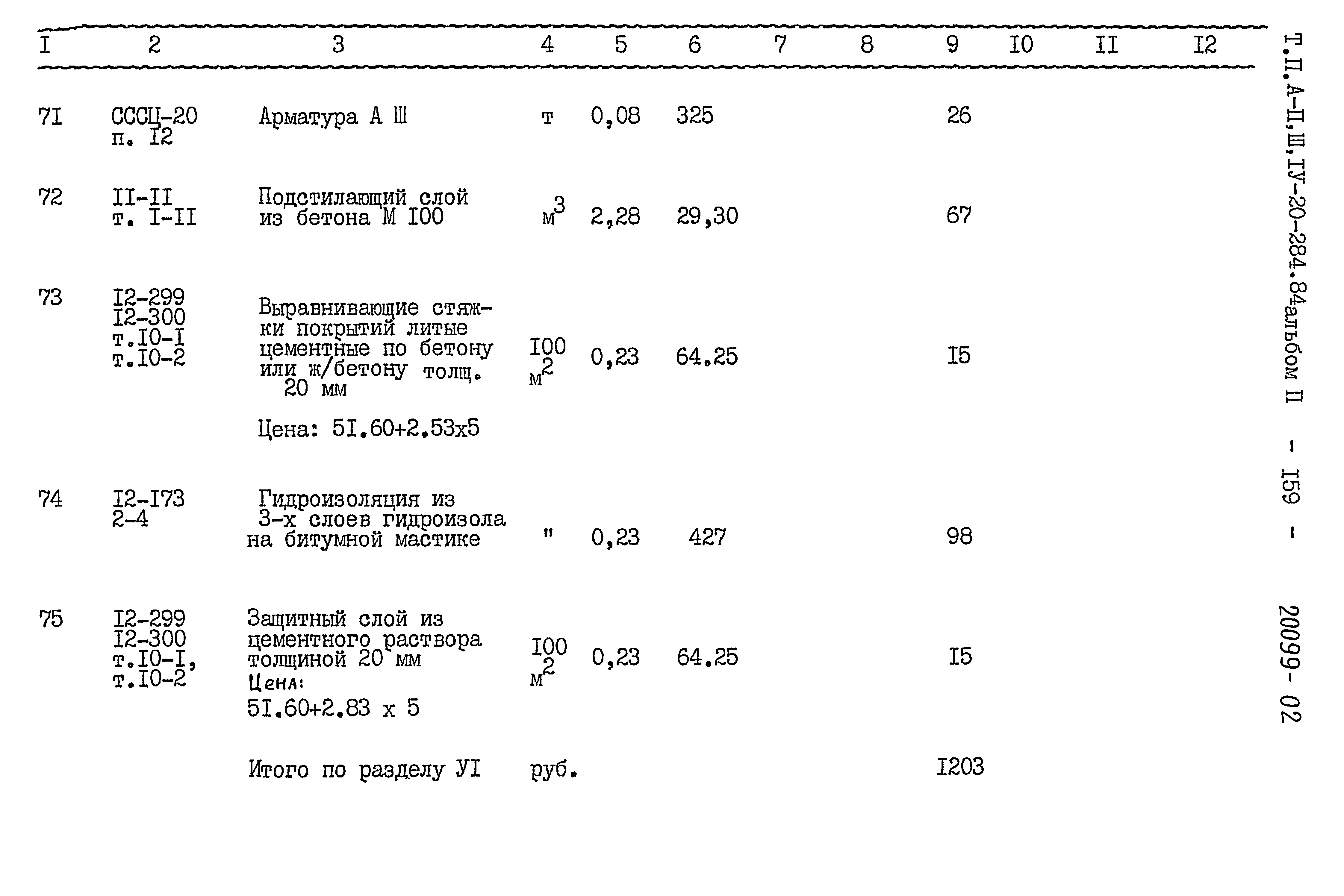 Типовой проект А-II,III,IV-20-284.84