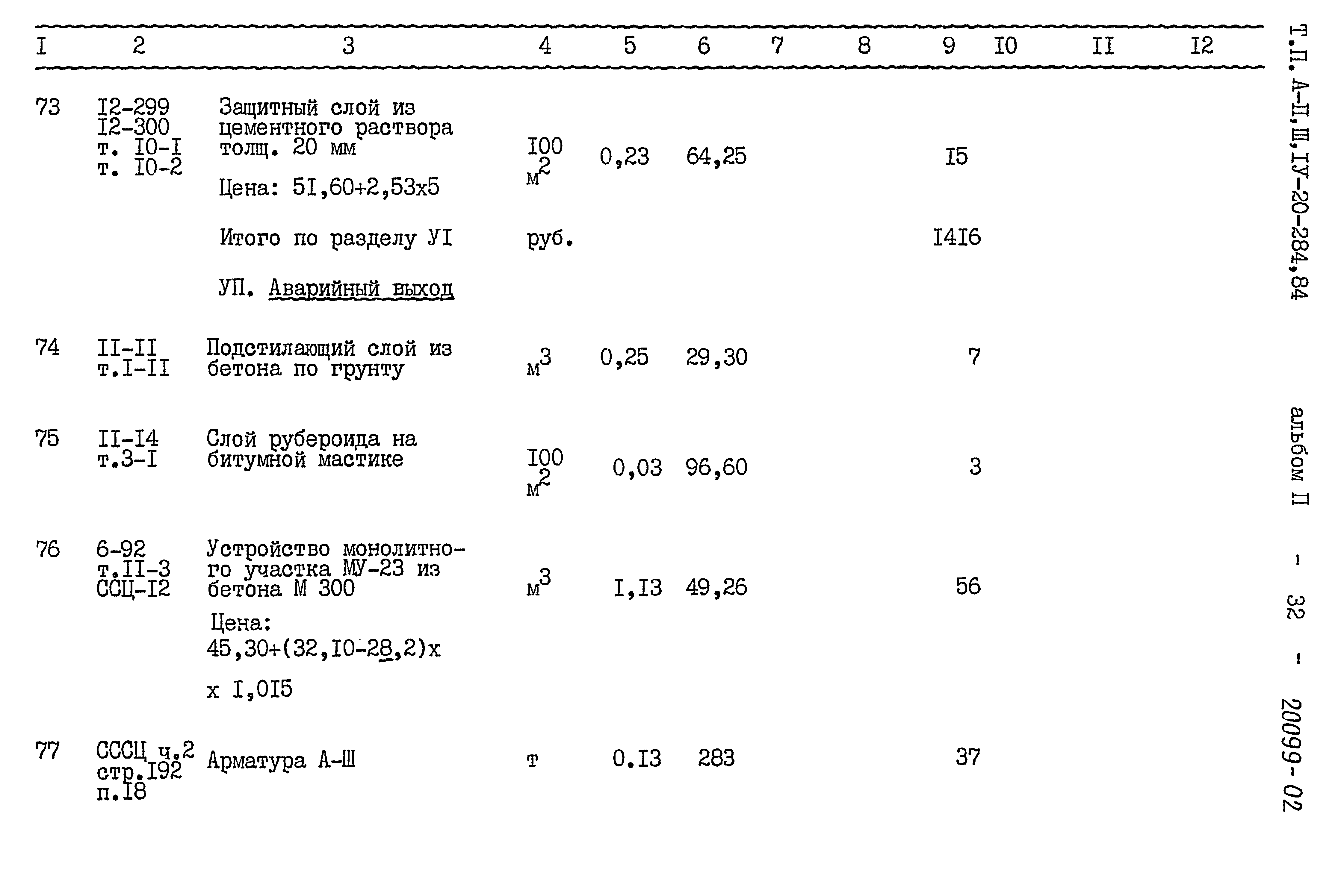 Типовой проект А-II,III,IV-20-284.84