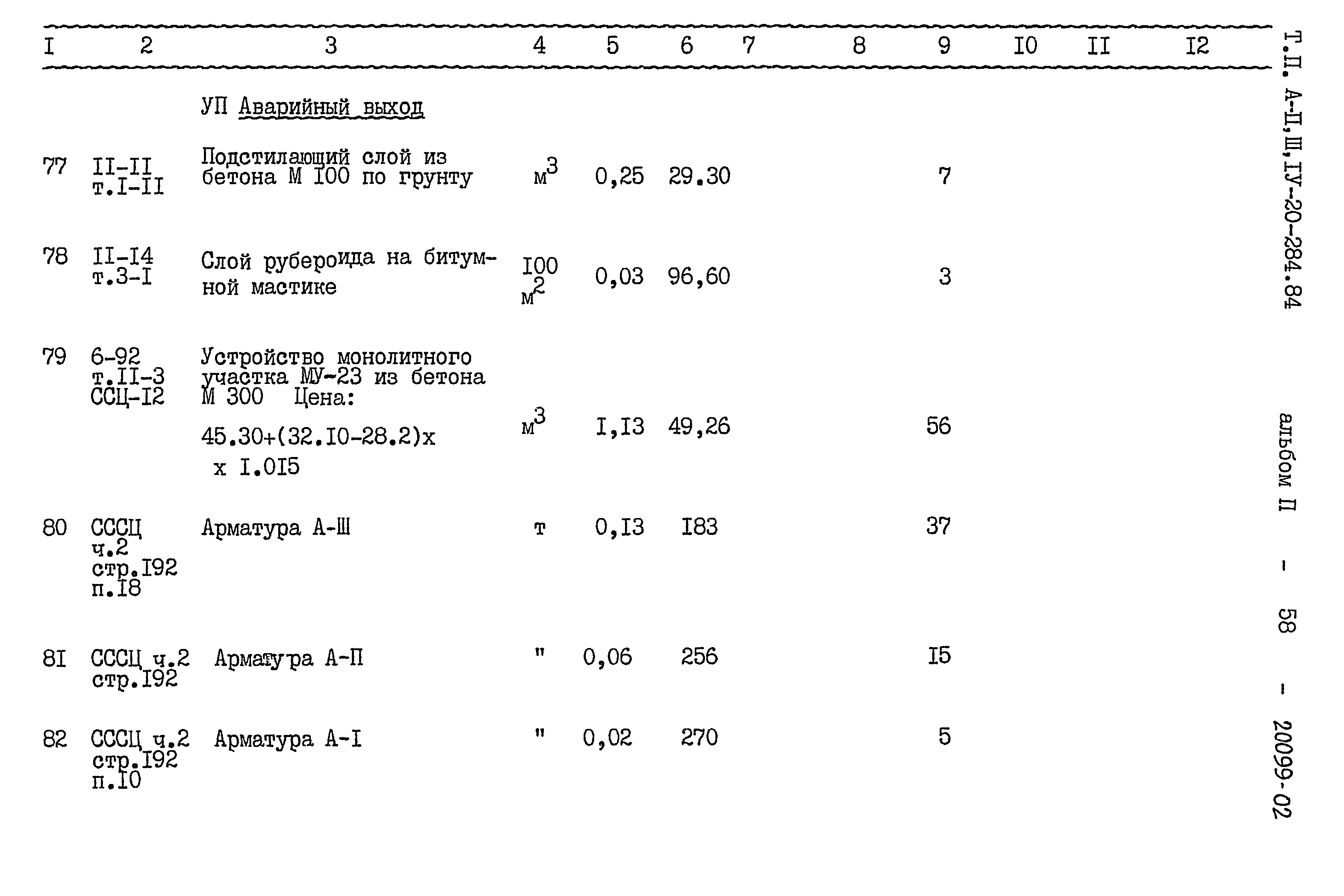 Типовой проект А-II,III,IV-20-284.84