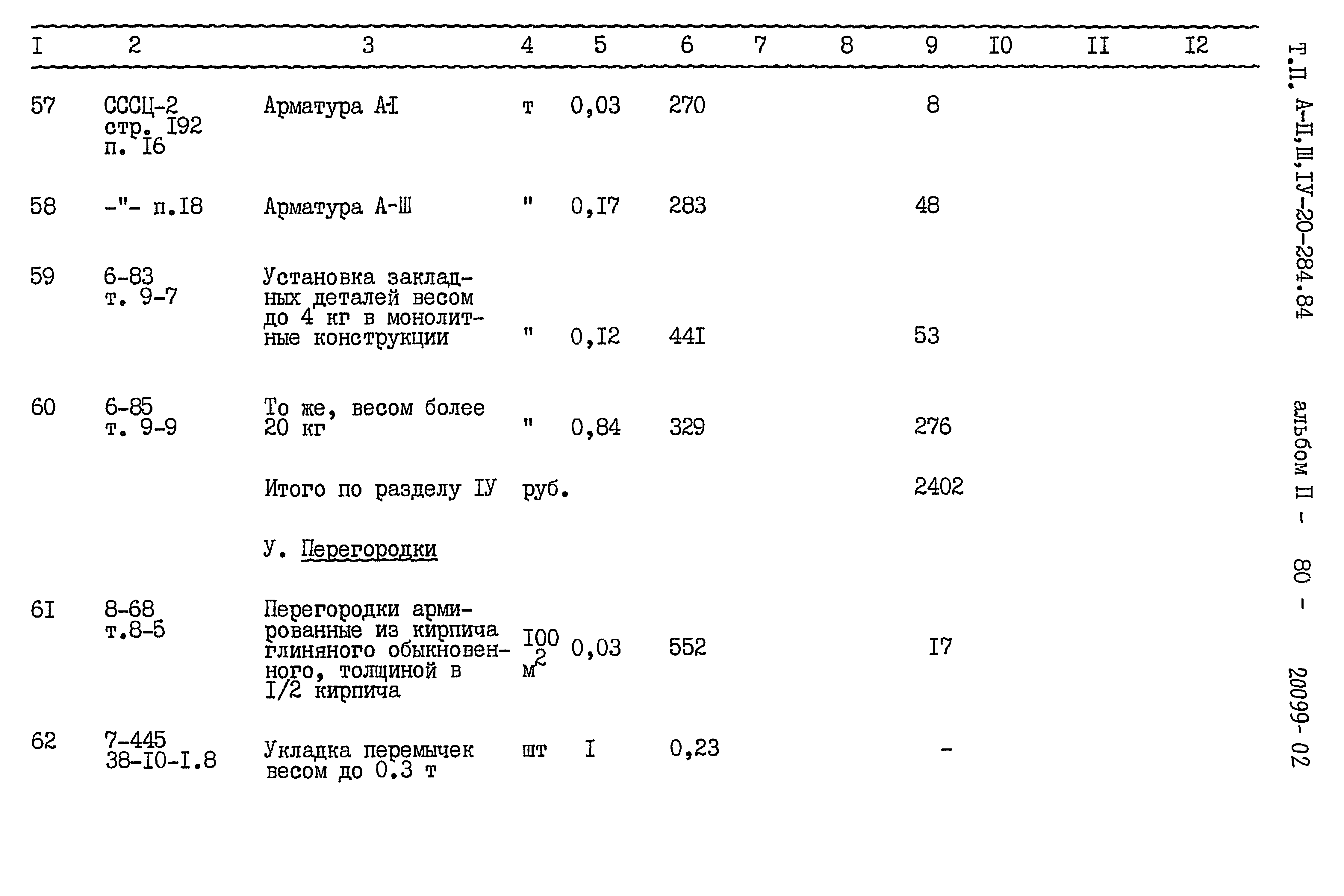 Типовой проект А-II,III,IV-20-284.84