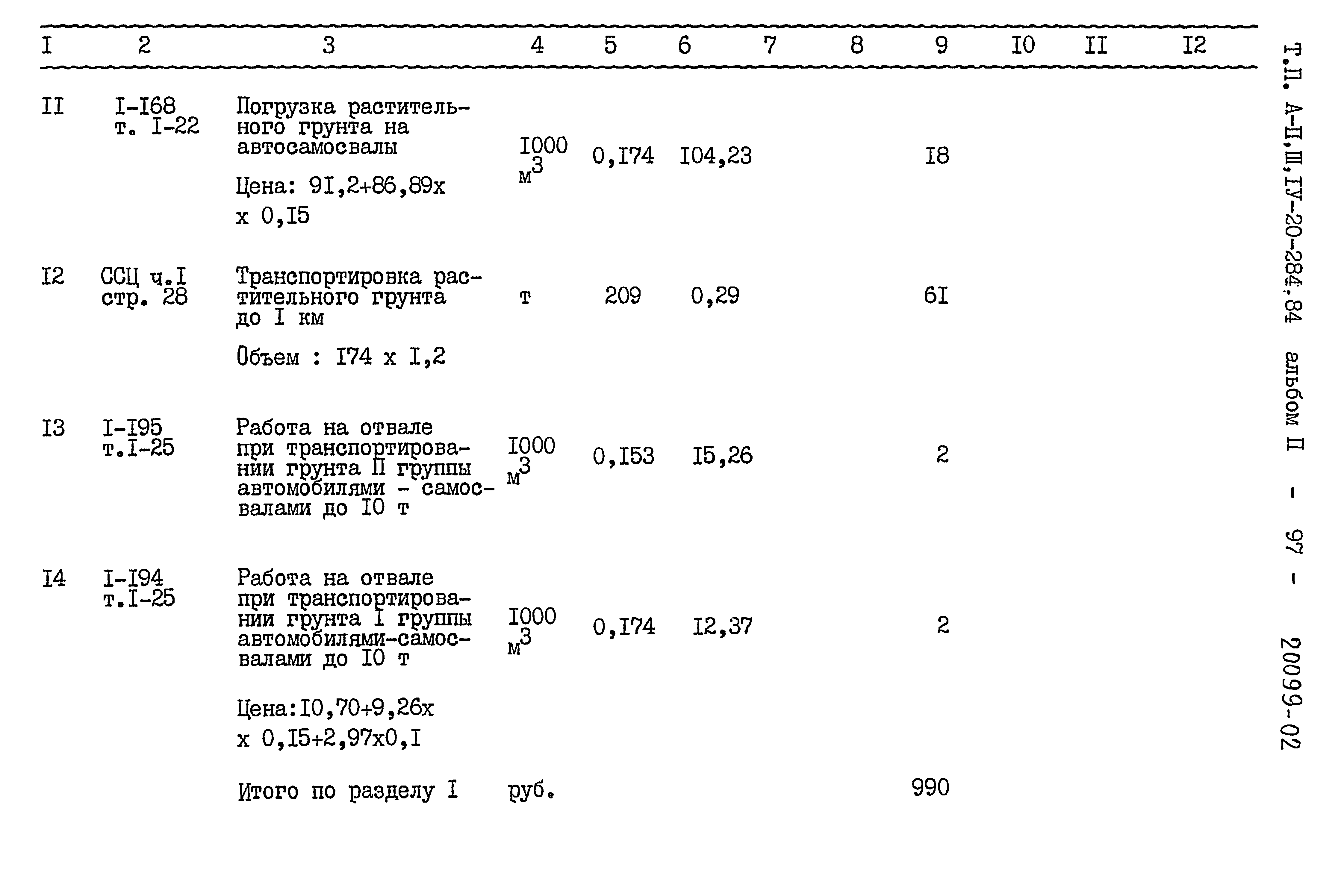 Типовой проект А-II,III,IV-20-284.84