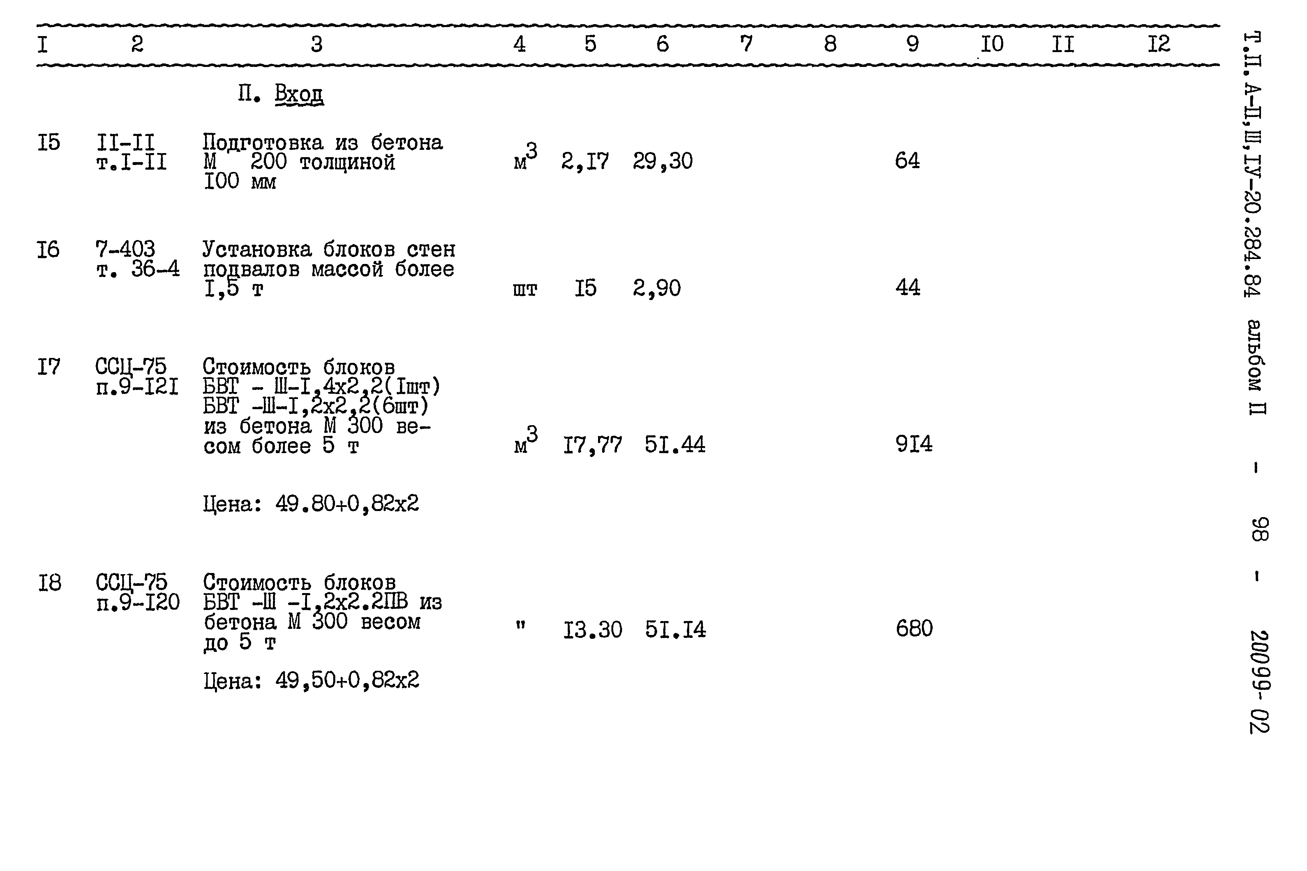 Типовой проект А-II,III,IV-20-284.84