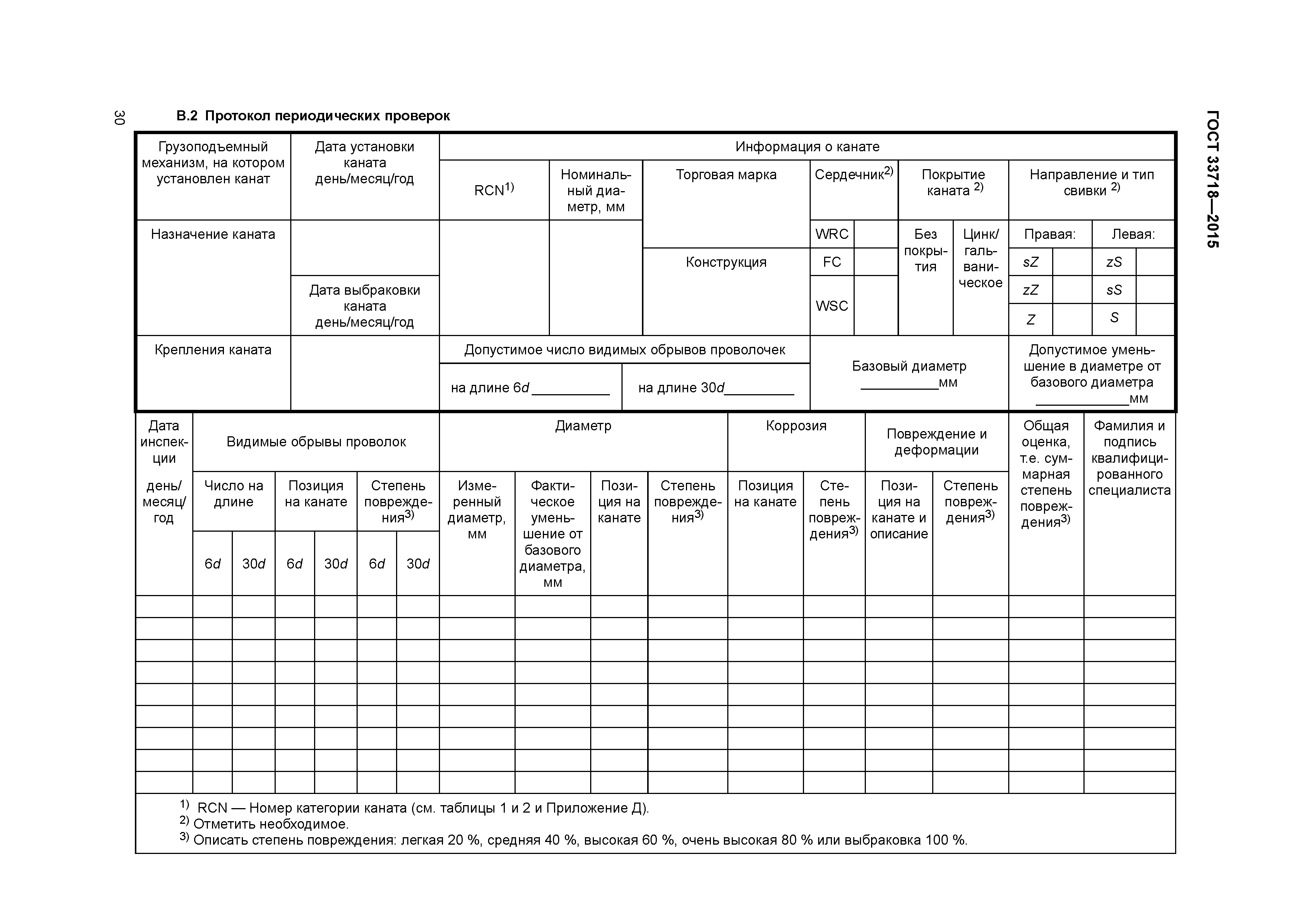 Скачать ГОСТ 33718-2015 Краны грузоподъемные. Проволочные канаты. Уход и  техническое обслуживание, проверка и отбраковка