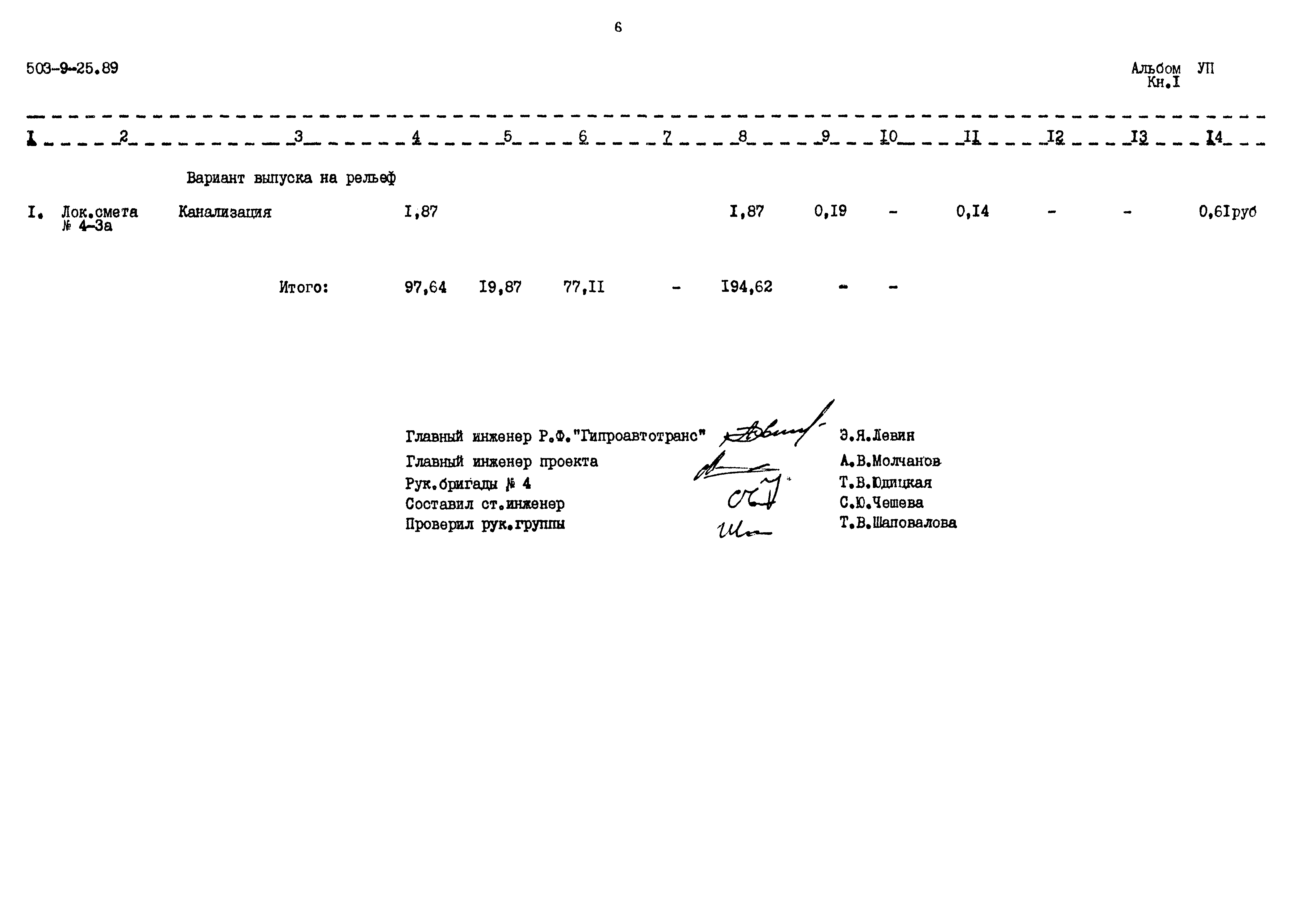 Типовой проект 503-9-25.89