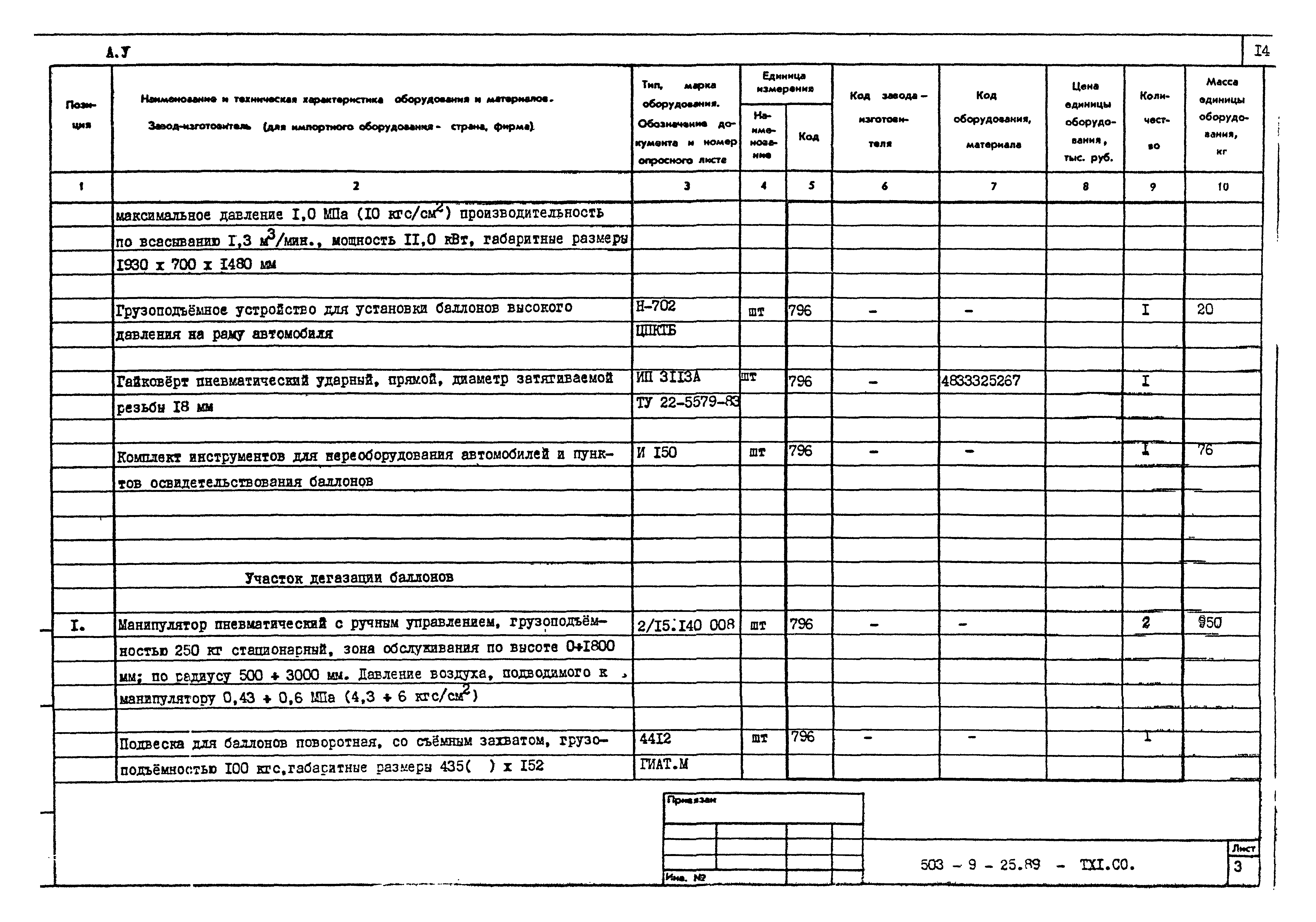 Типовой проект 503-9-25.89