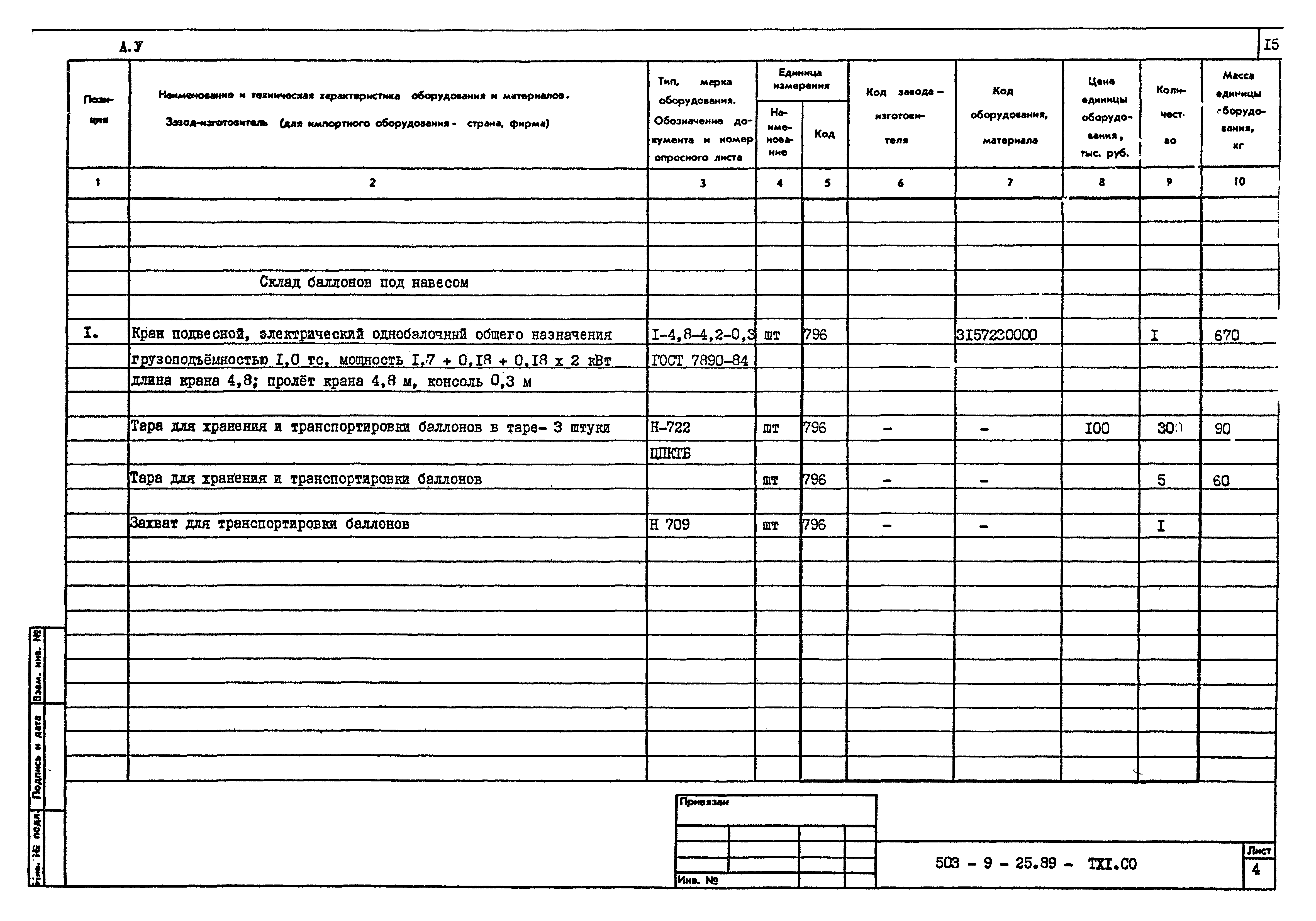 Типовой проект 503-9-25.89