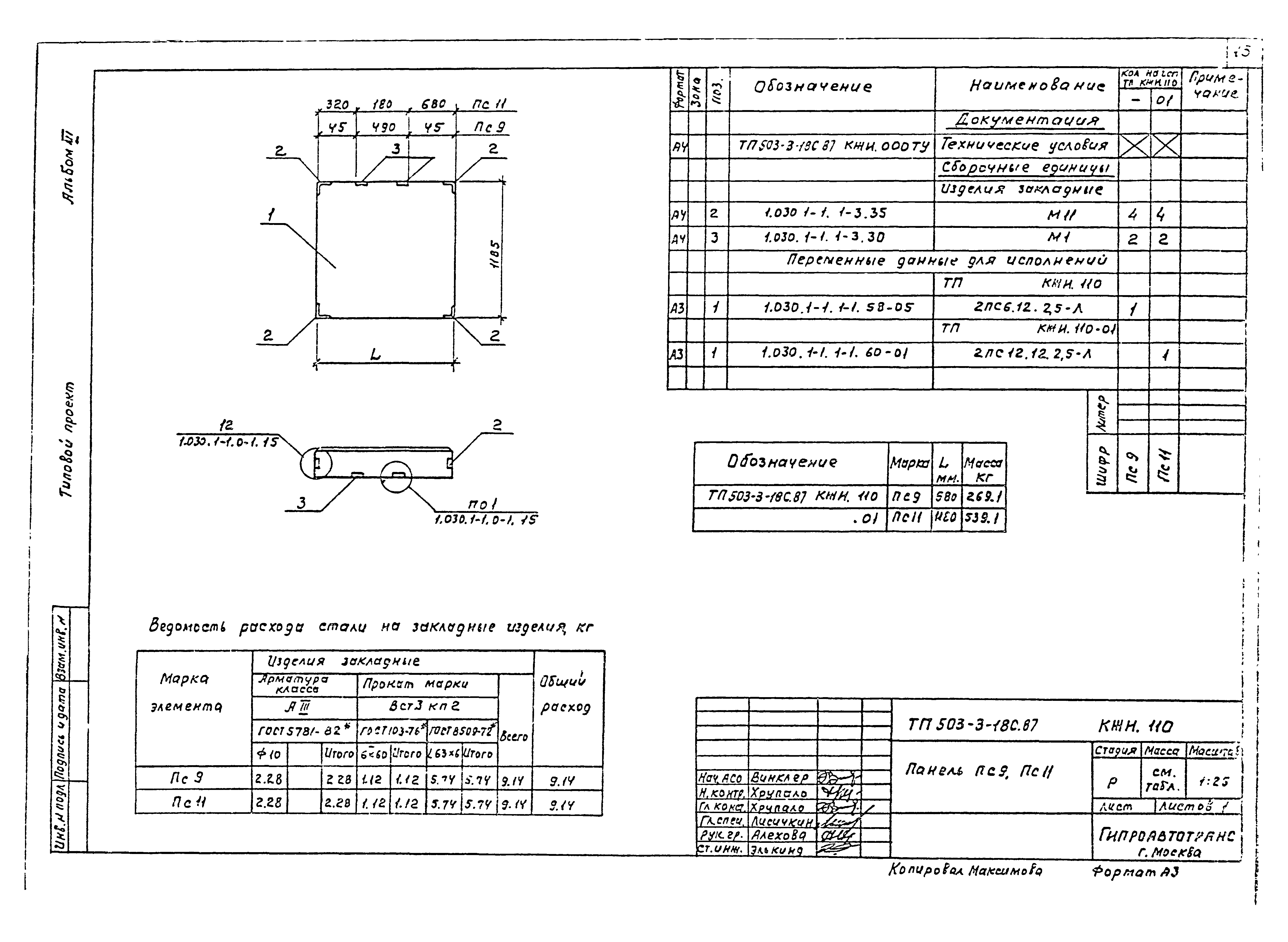 Типовой проект 503-3-18с.87