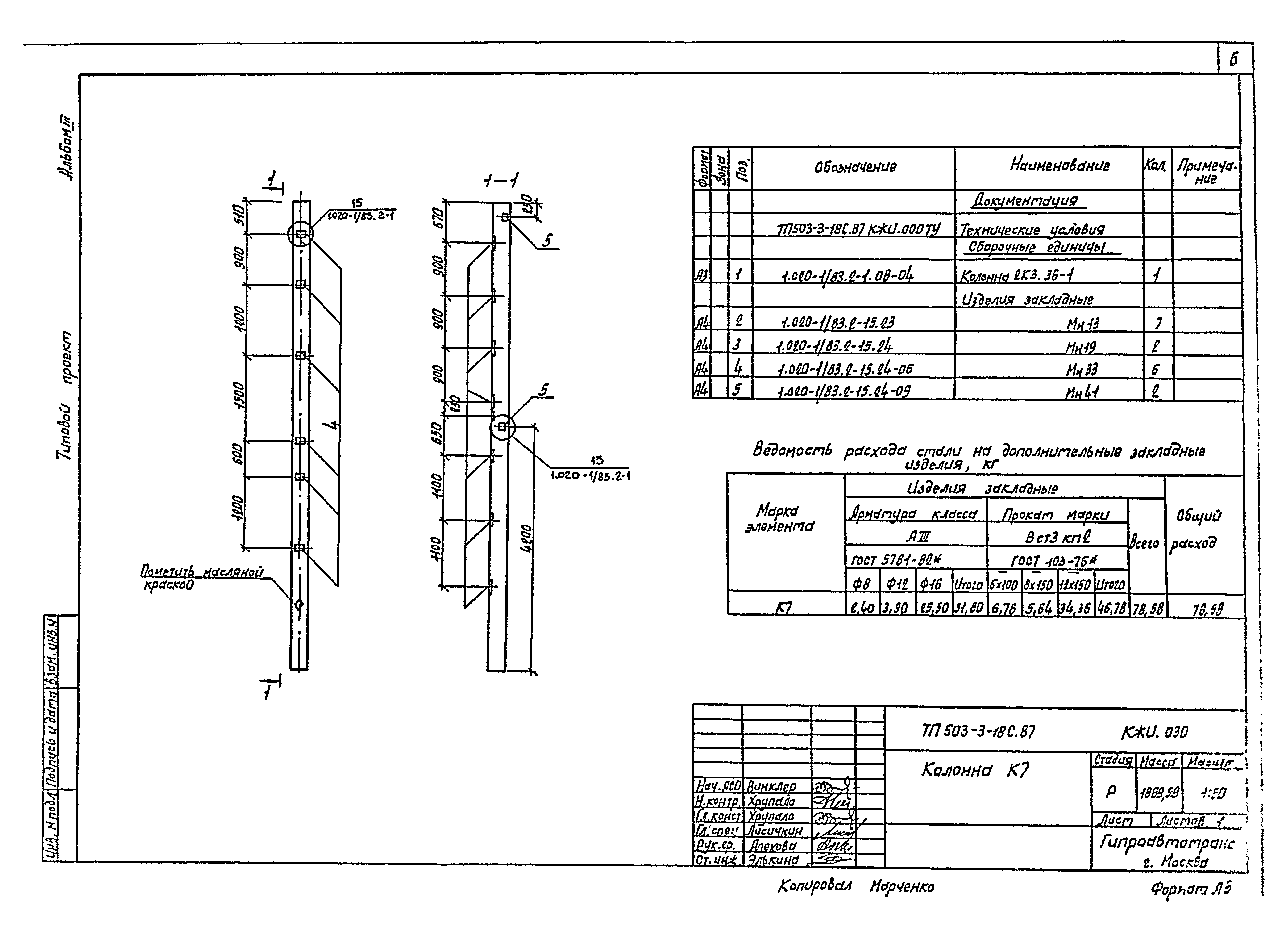 Типовой проект 503-3-18с.87