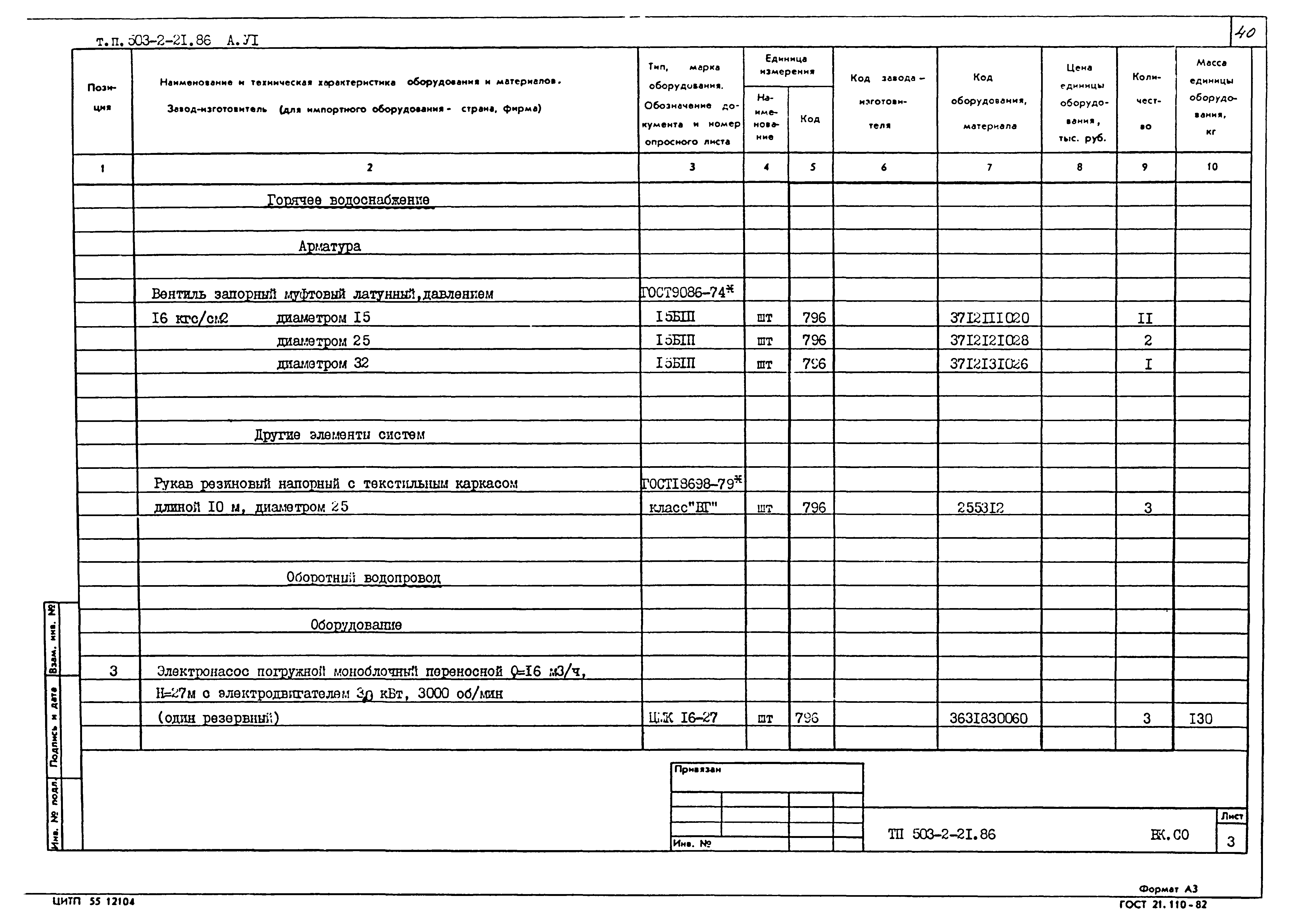 Типовой проект 503-2-21.86