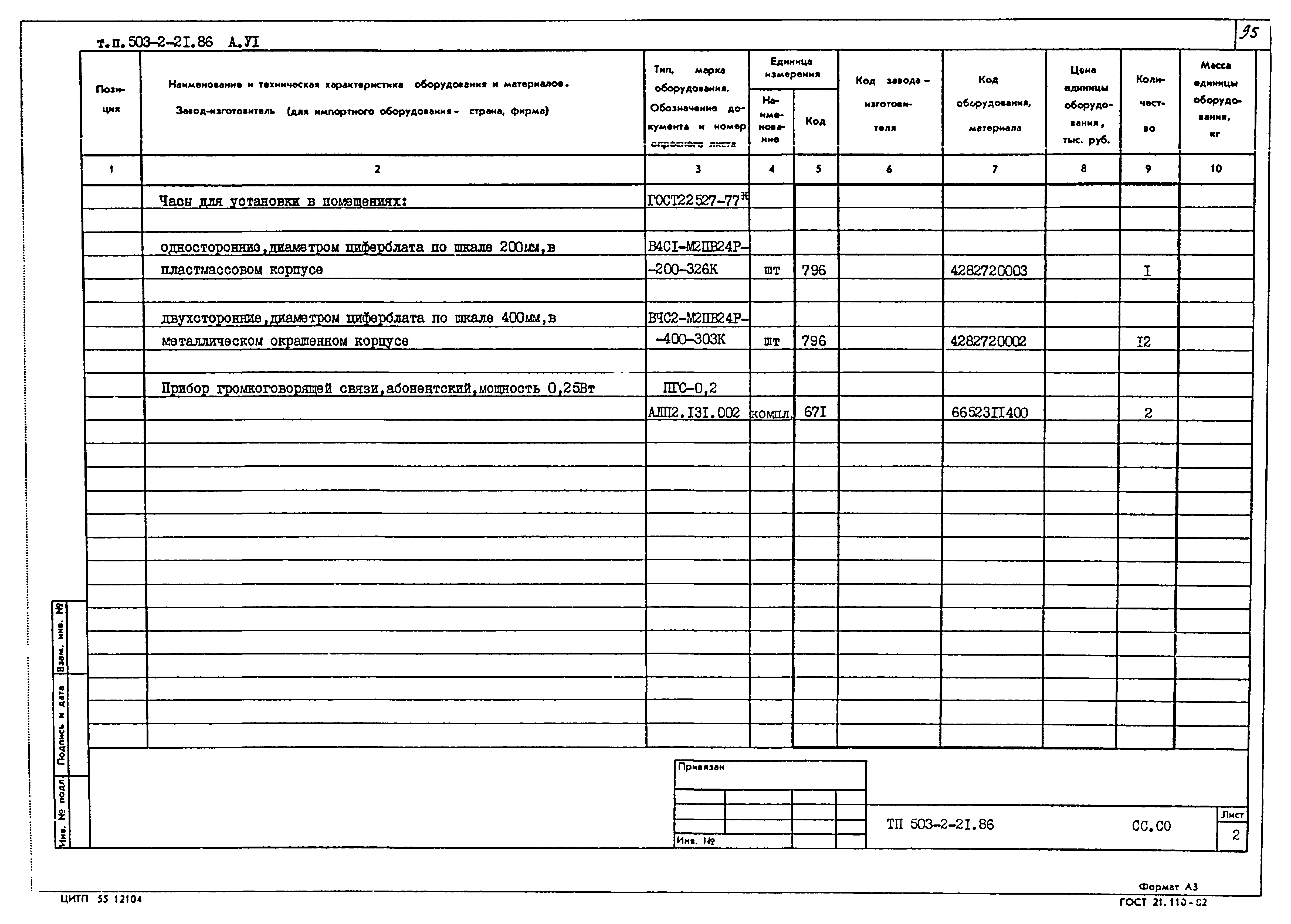 Типовой проект 503-2-21.86
