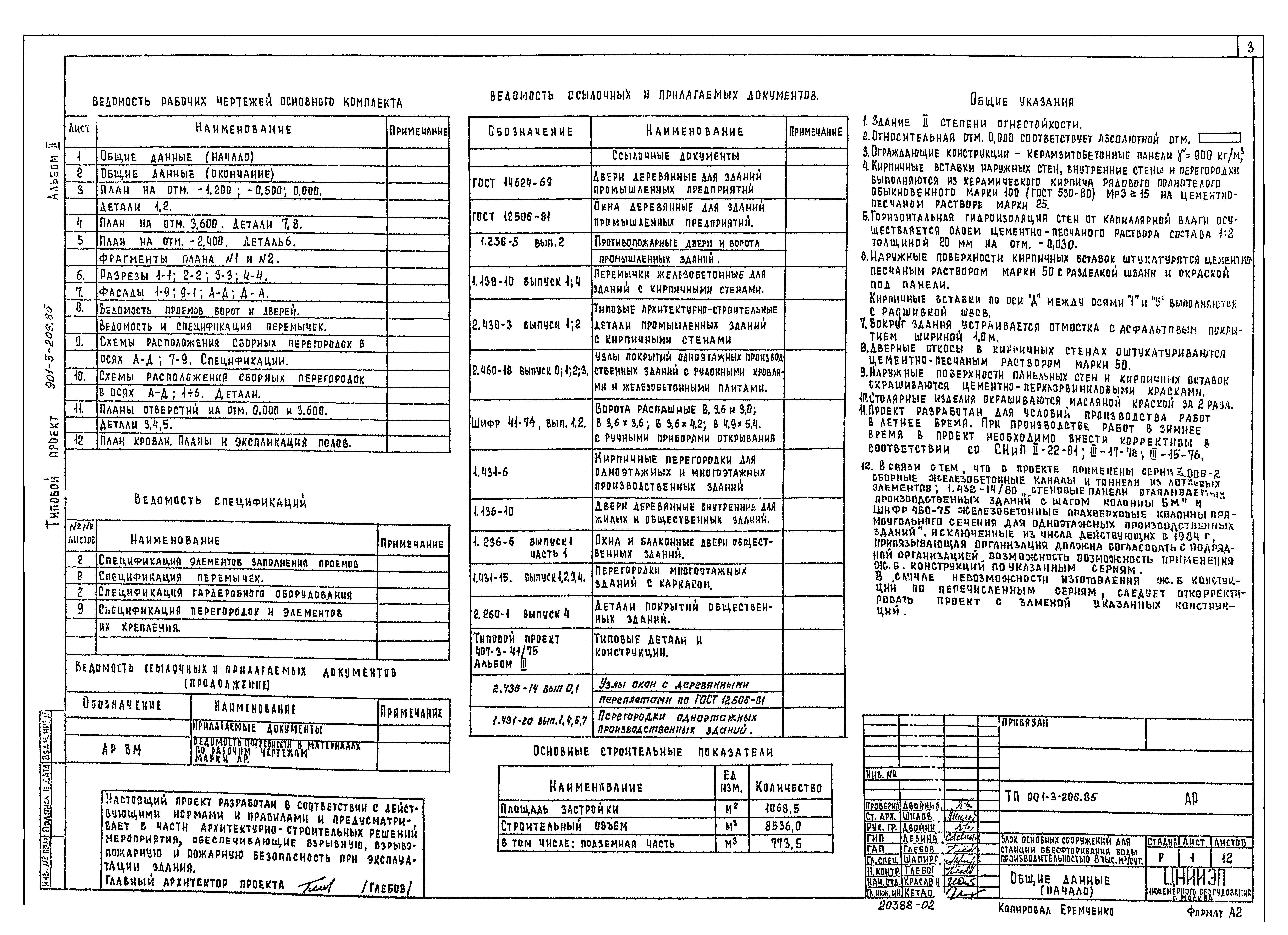 Типовой проект 901-3-206.85
