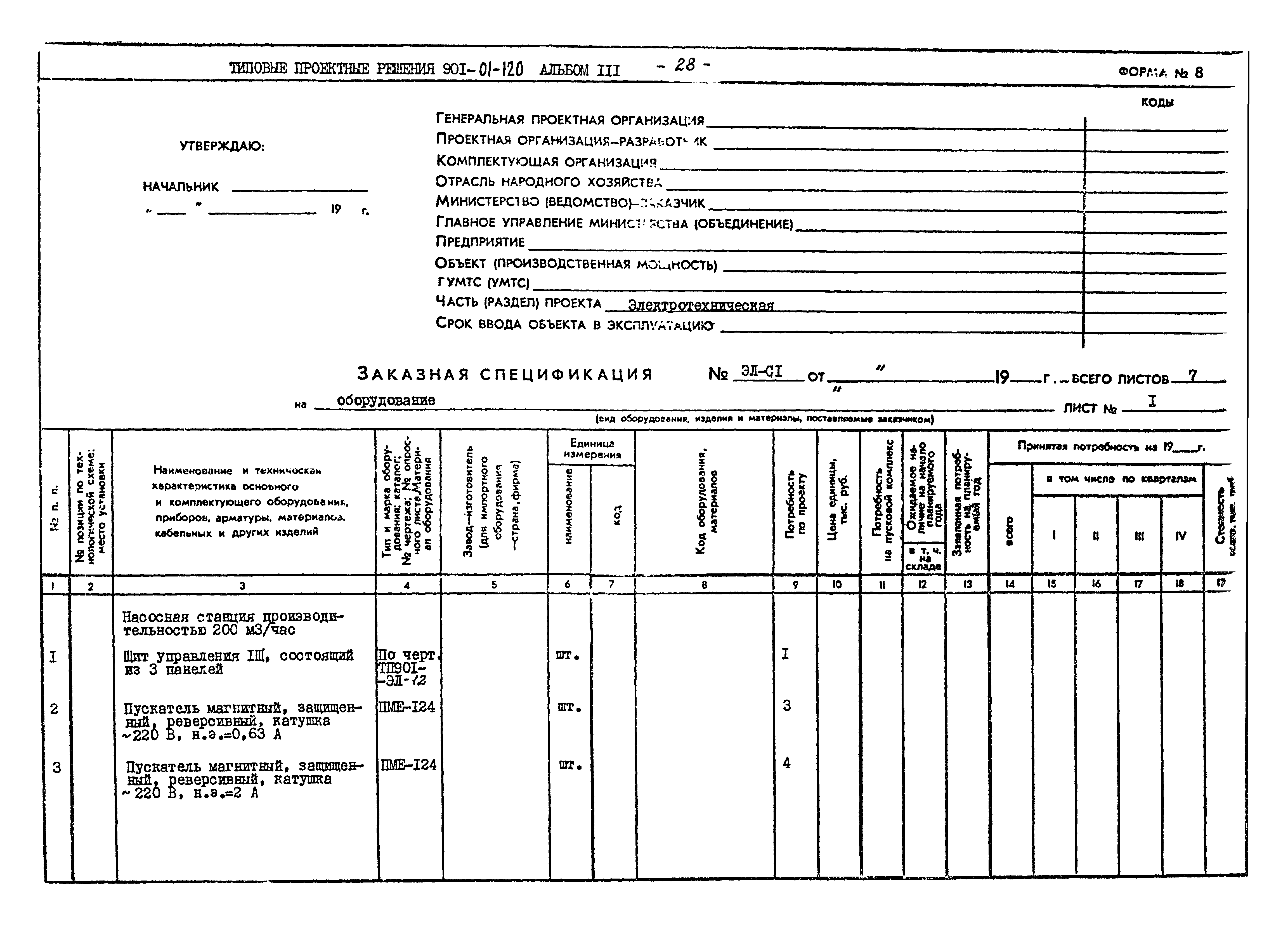 Типовые проектные решения 901-02-120