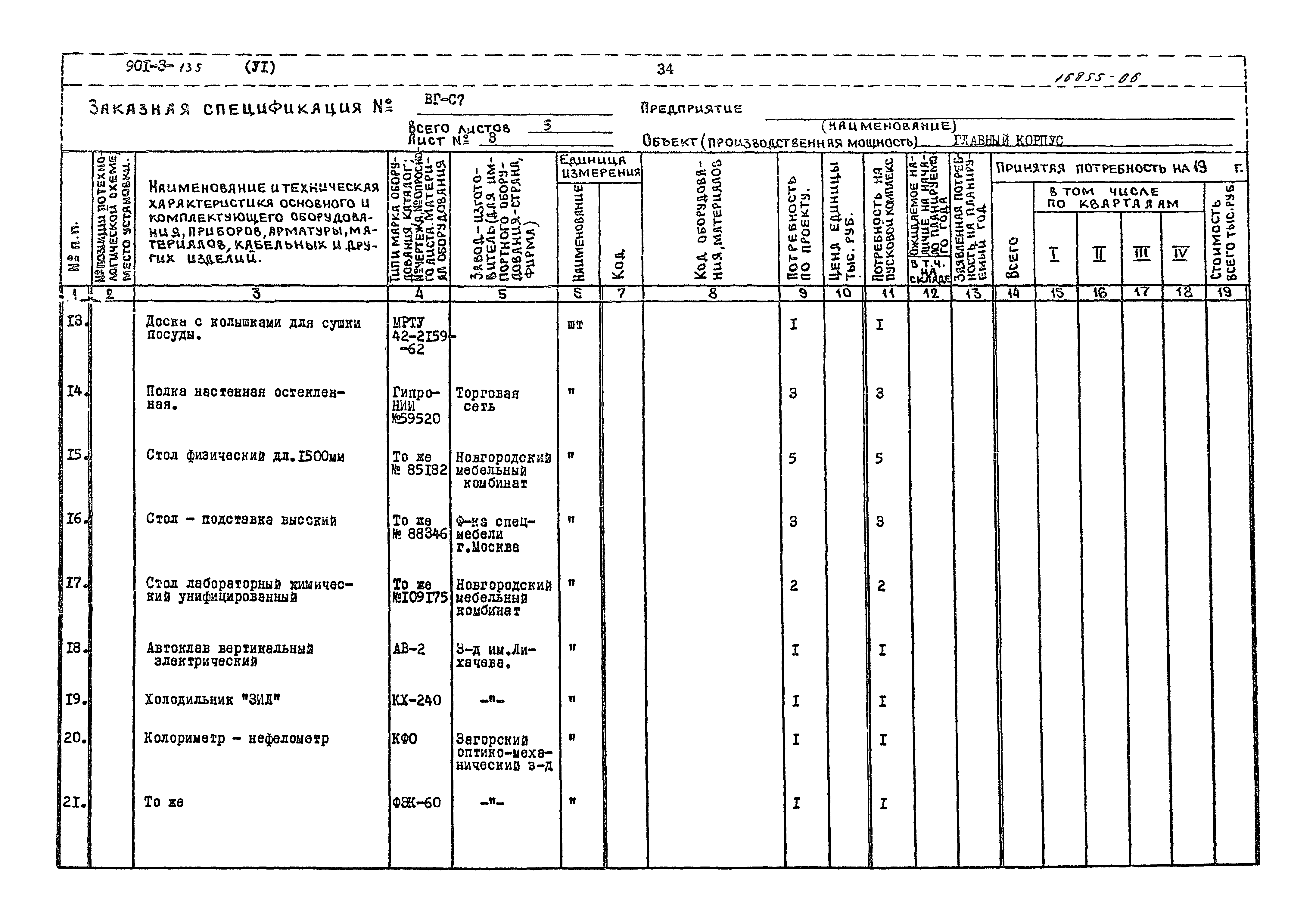 Типовой проект 901-3-135