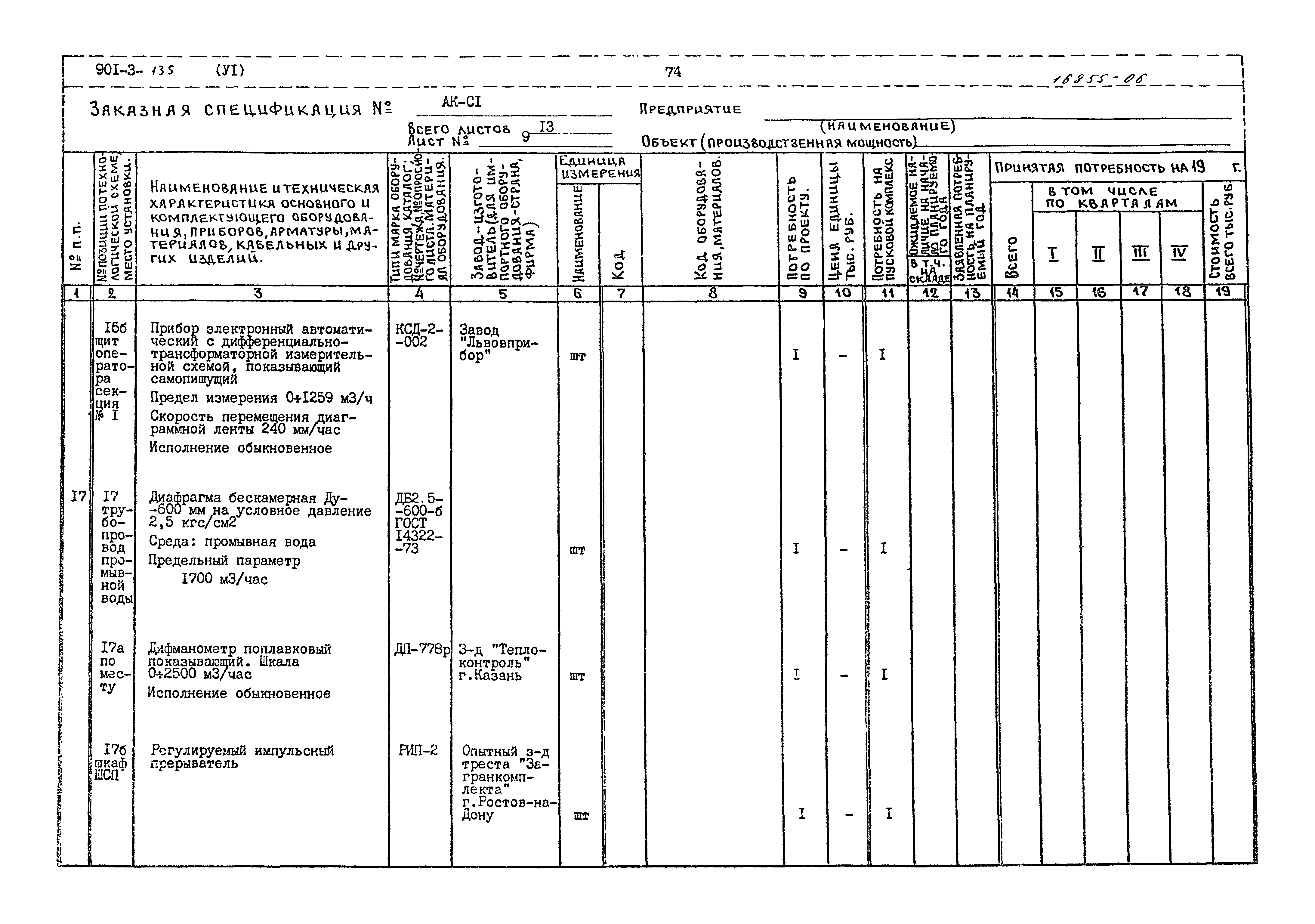 Типовой проект 901-3-135