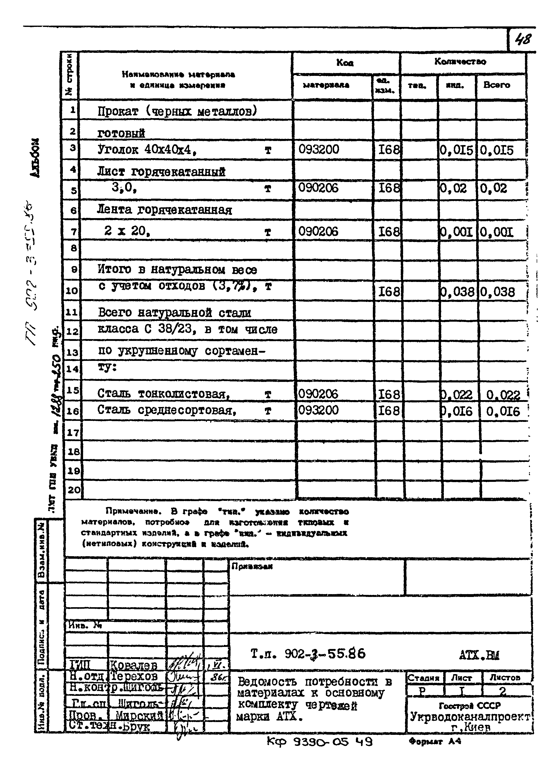 Типовой проект 902-3-55.86