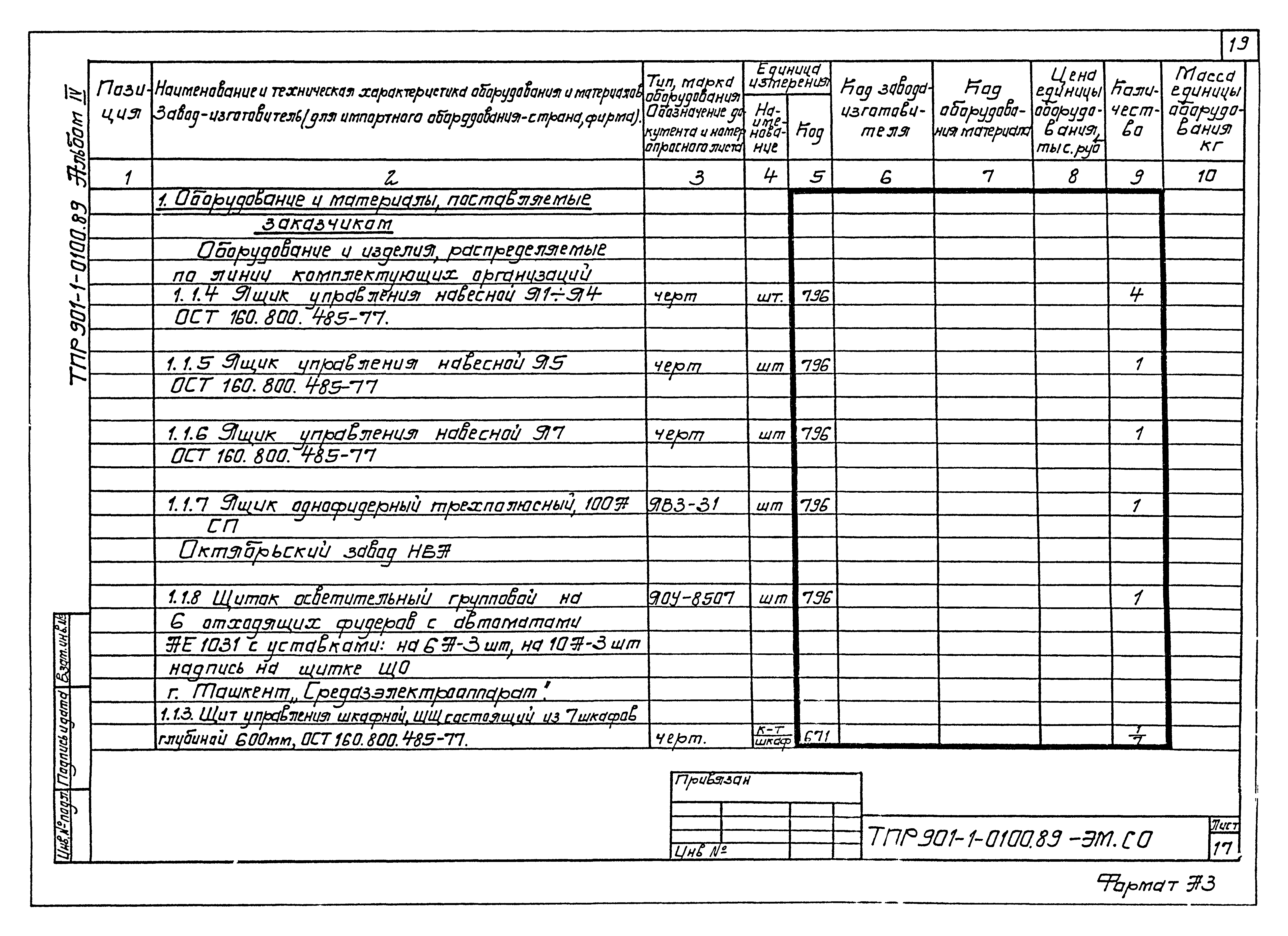 Типовые проектные решения 901-1-0100.89