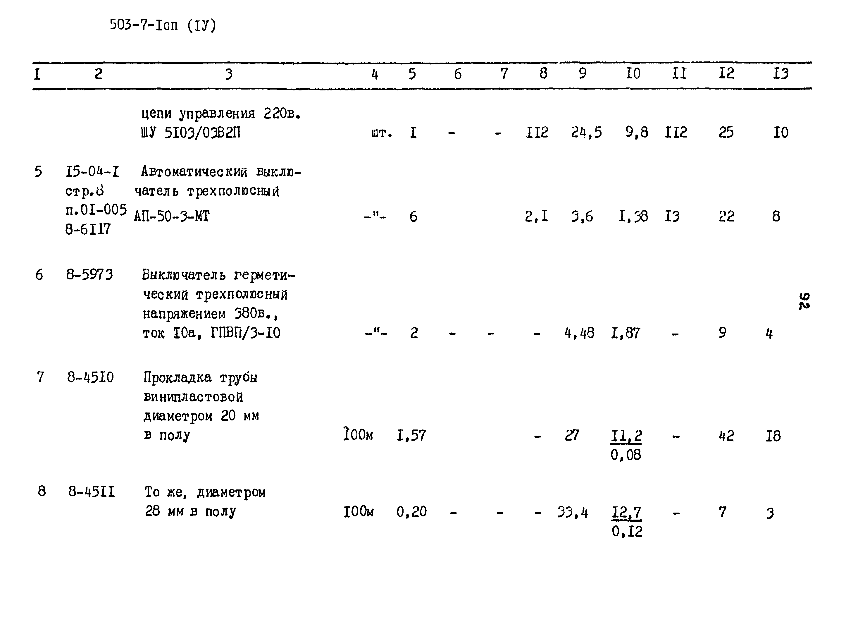 Типовой проект 503-7-1сп