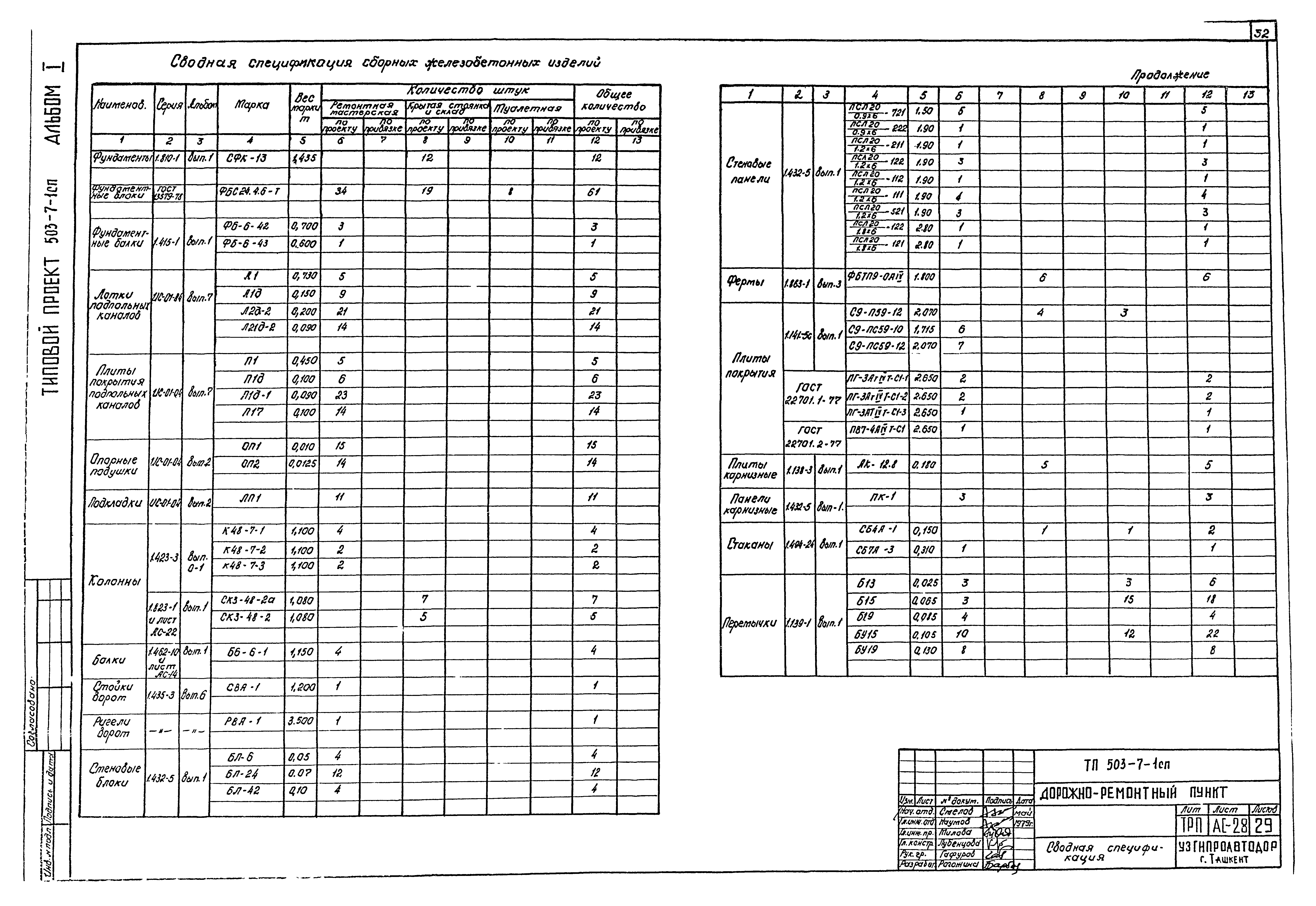 Типовой проект 503-7-1сп