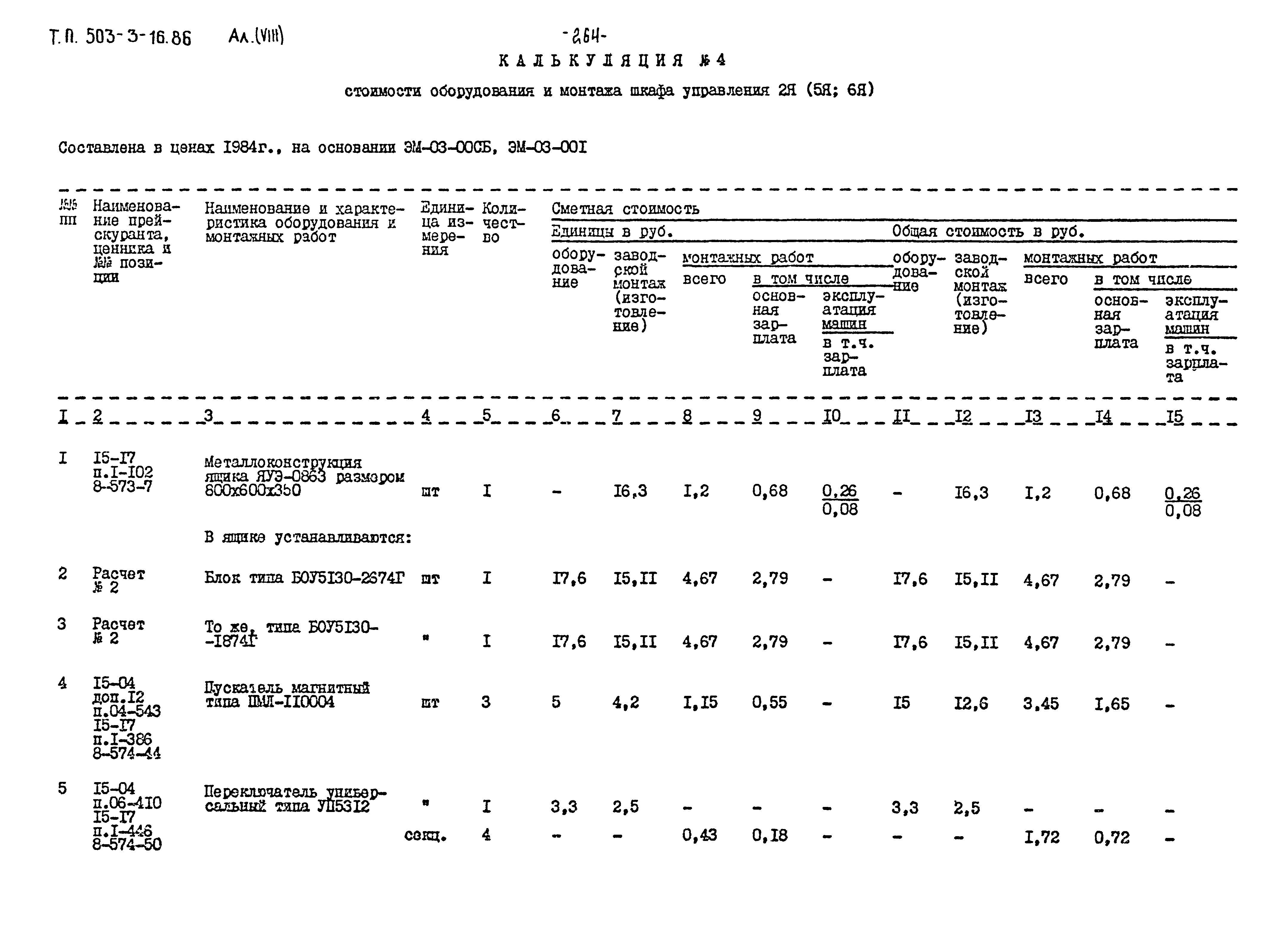 Типовой проект 503-3-16.86