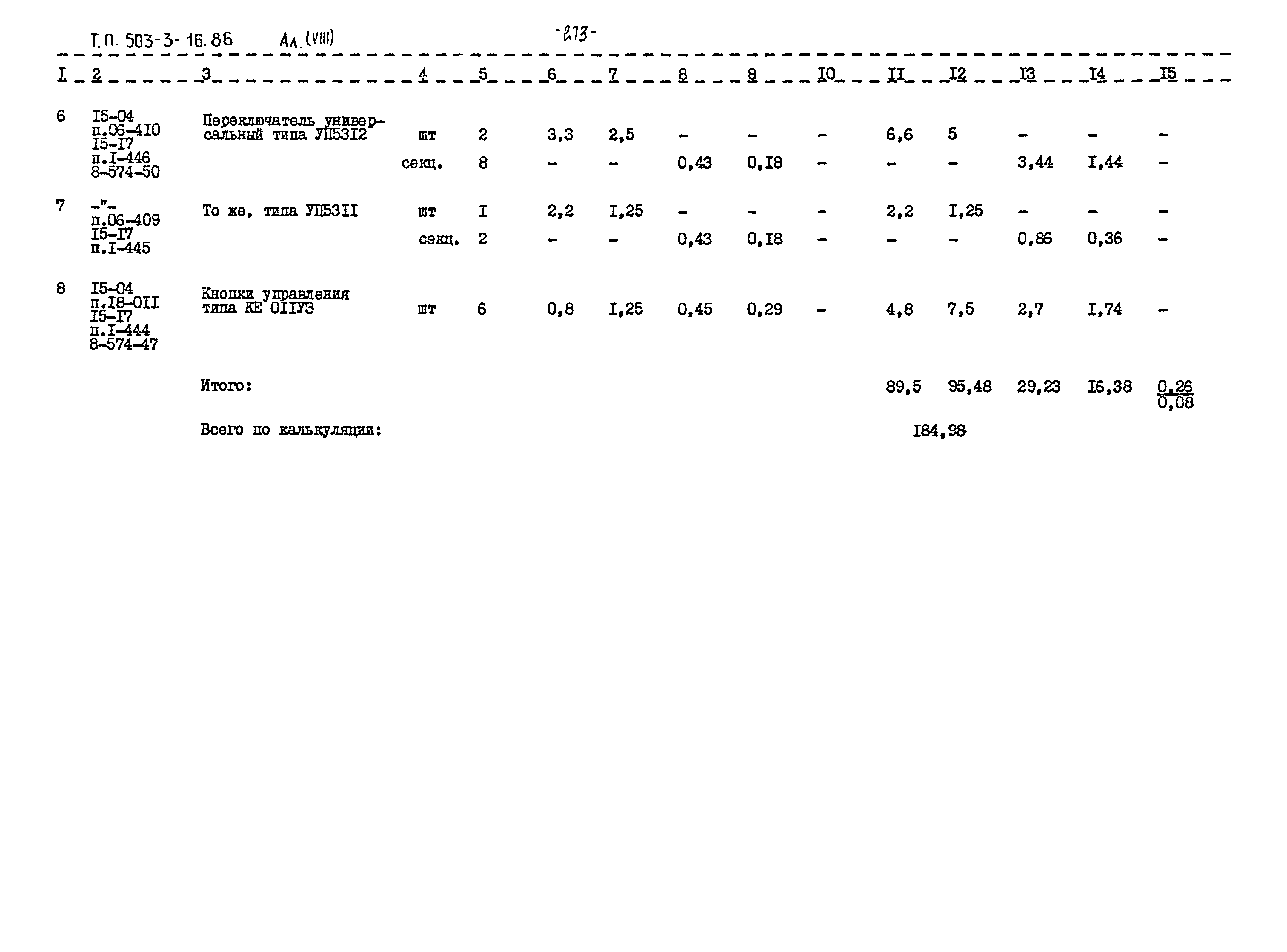 Типовой проект 503-3-16.86
