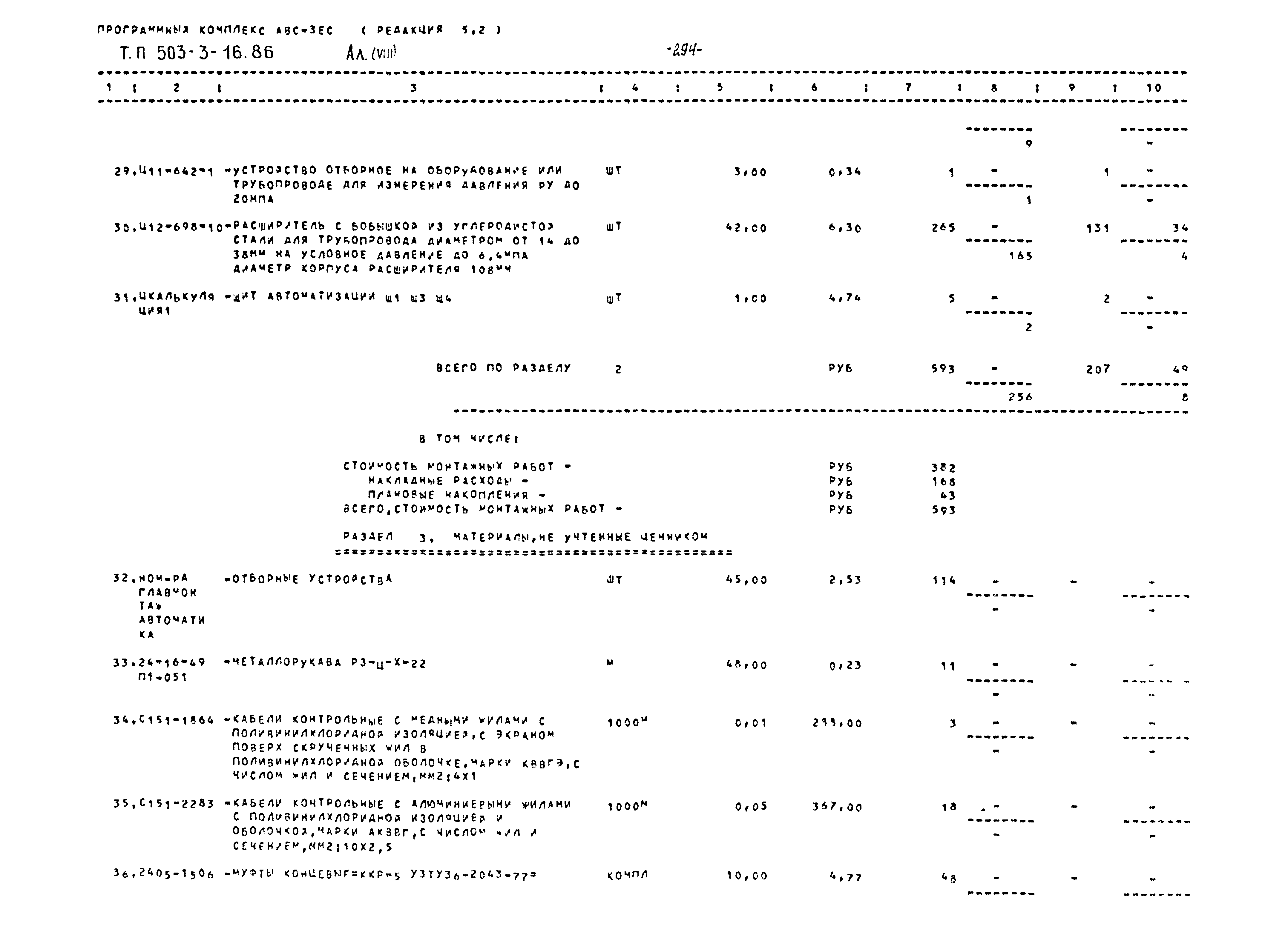 Типовой проект 503-3-16.86